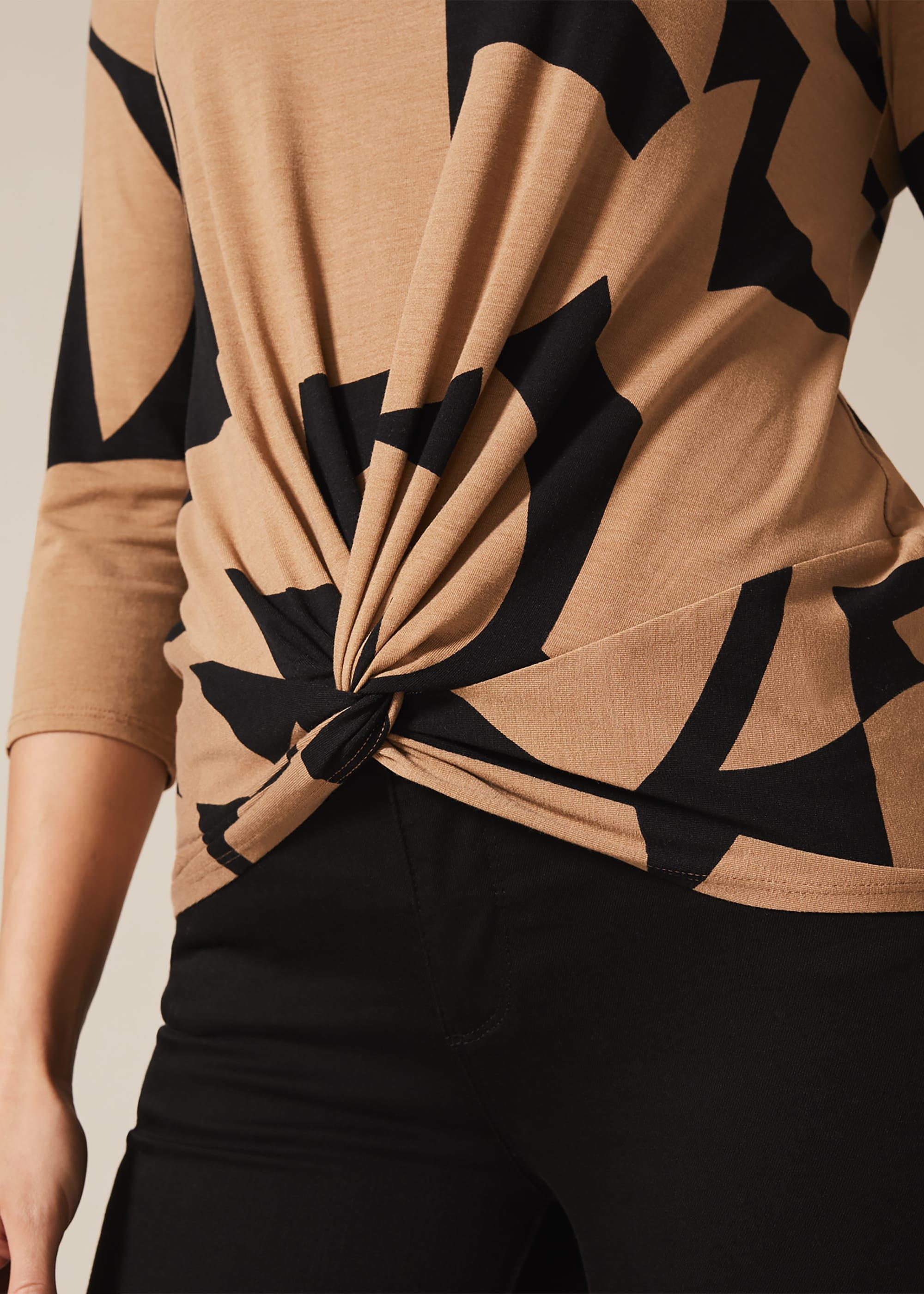 Gretchen Abstract Print Top