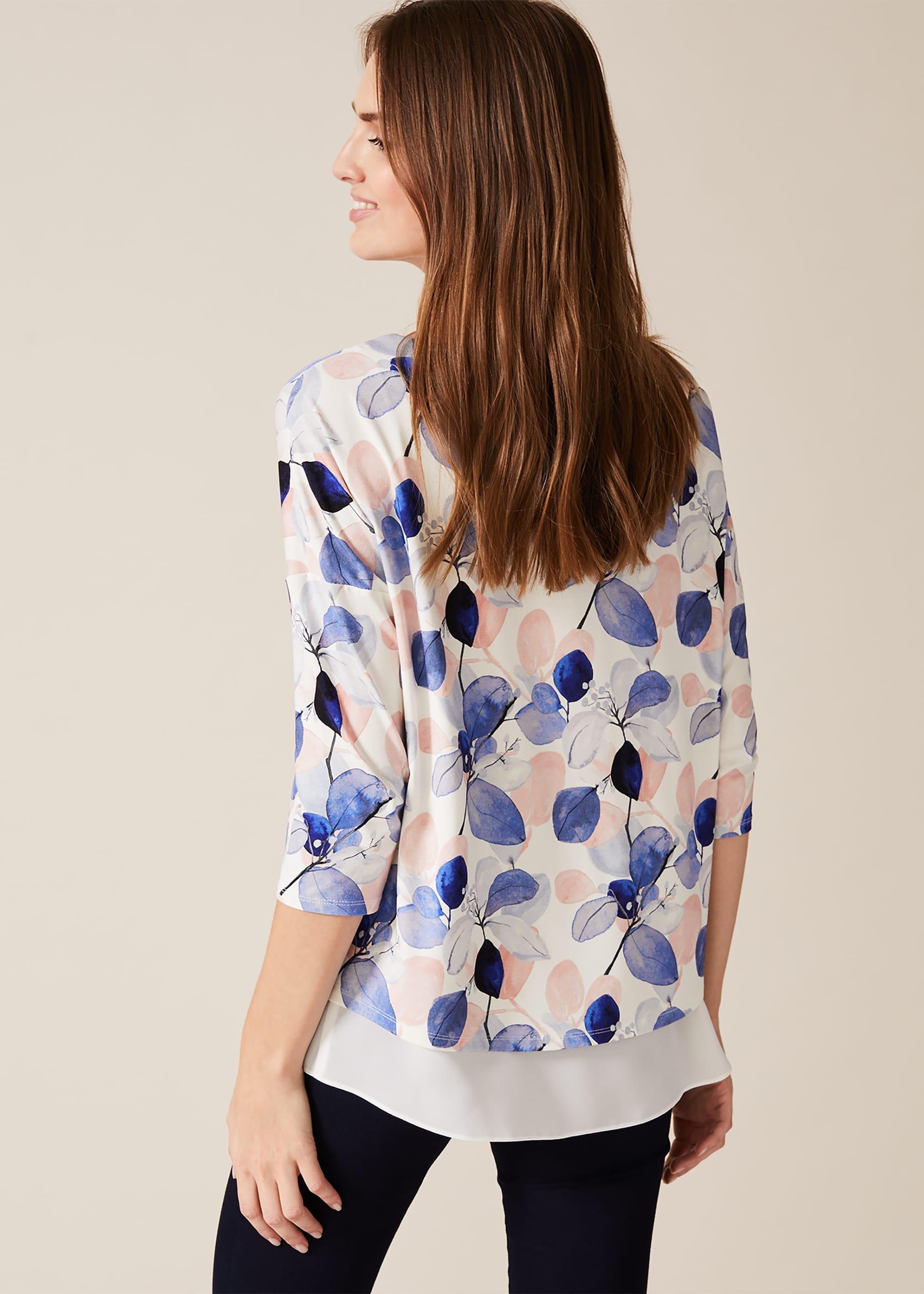 Laina Leaf Print Top