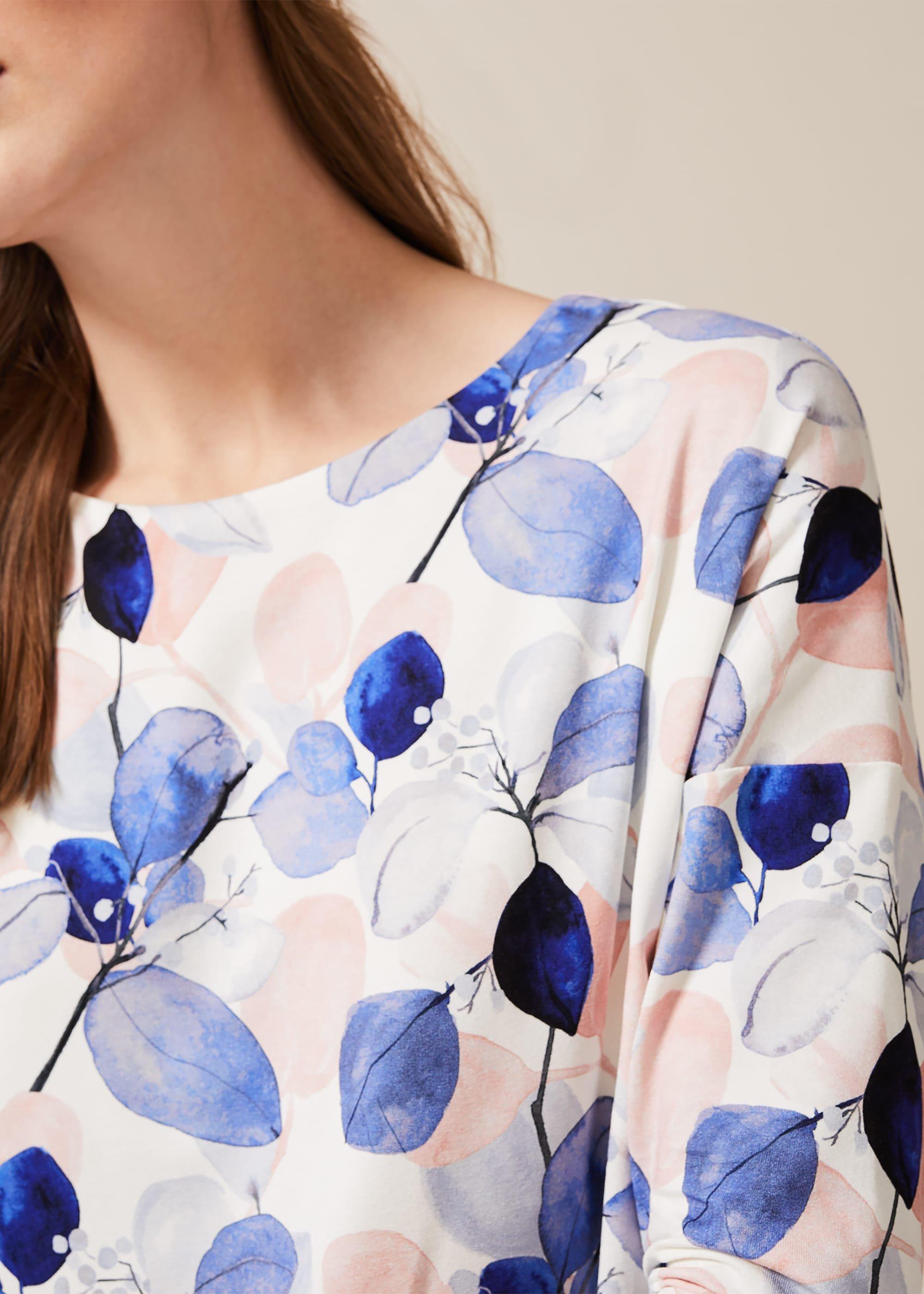 Laina Leaf Print Top