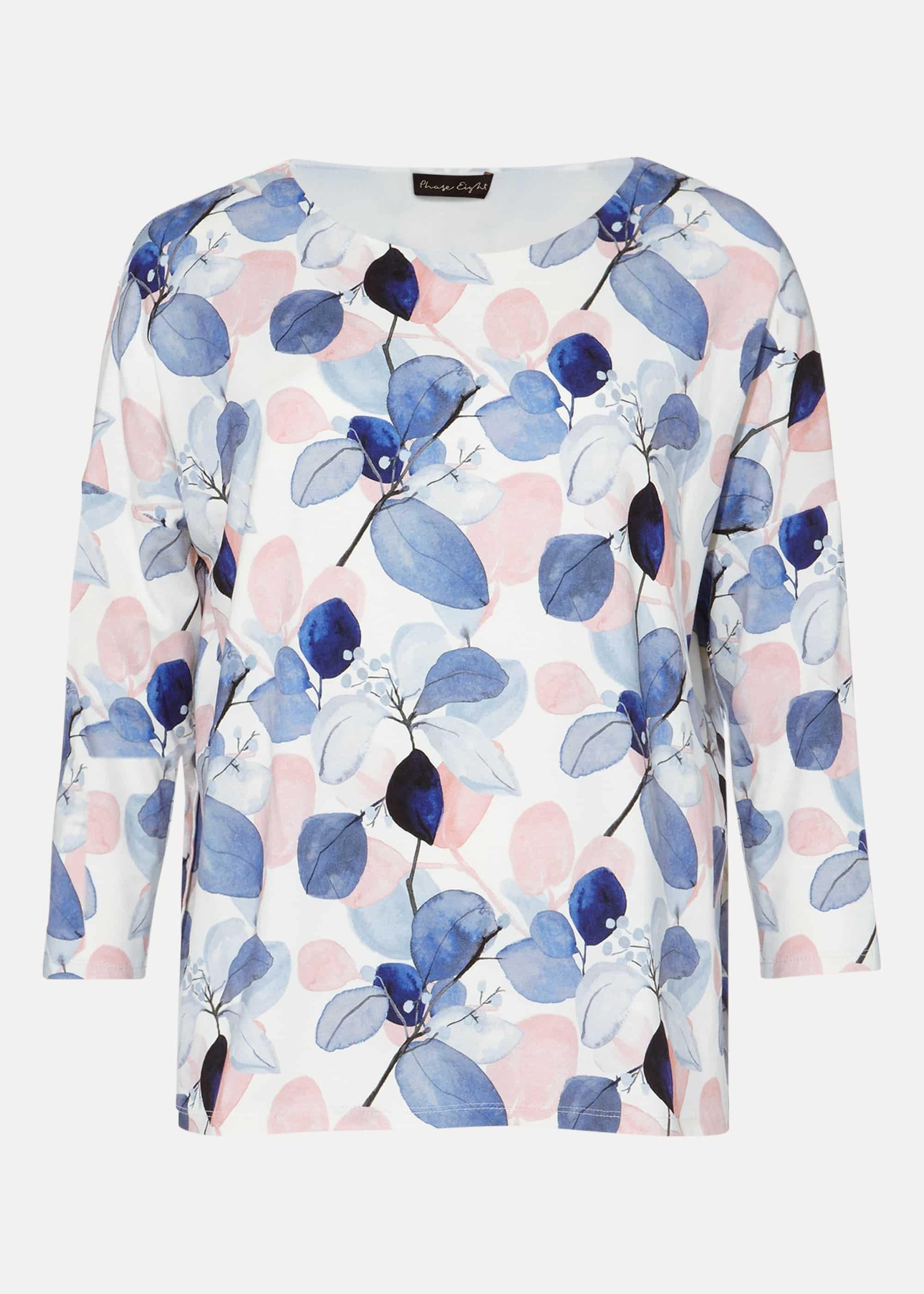 Laina Leaf Print Top