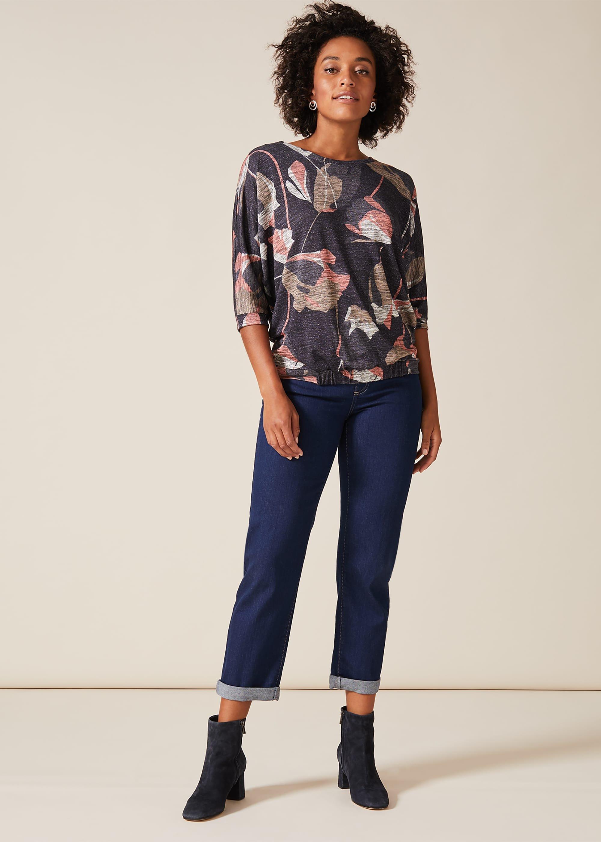 Paris Floral Print Top