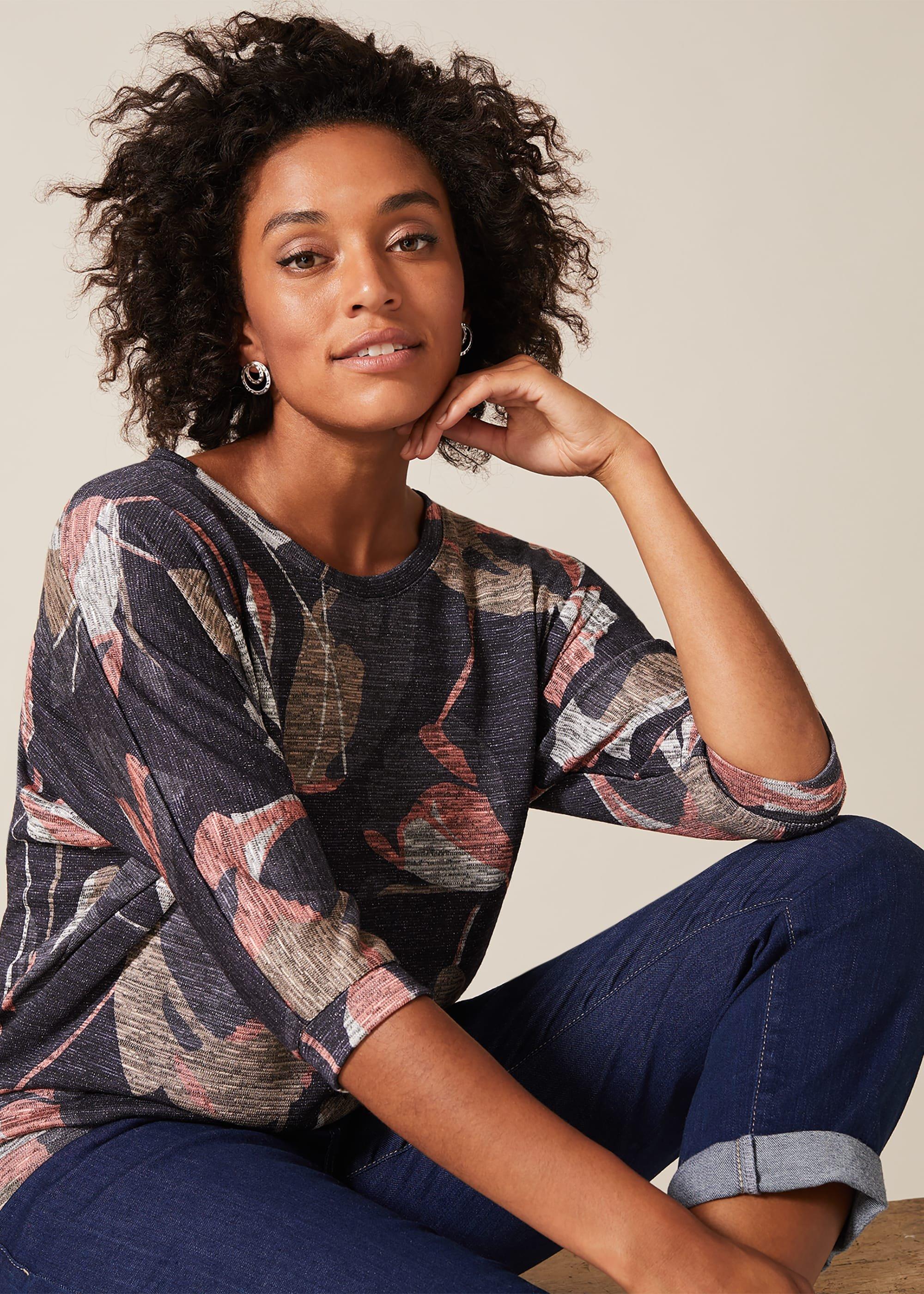 Paris Floral Print Top