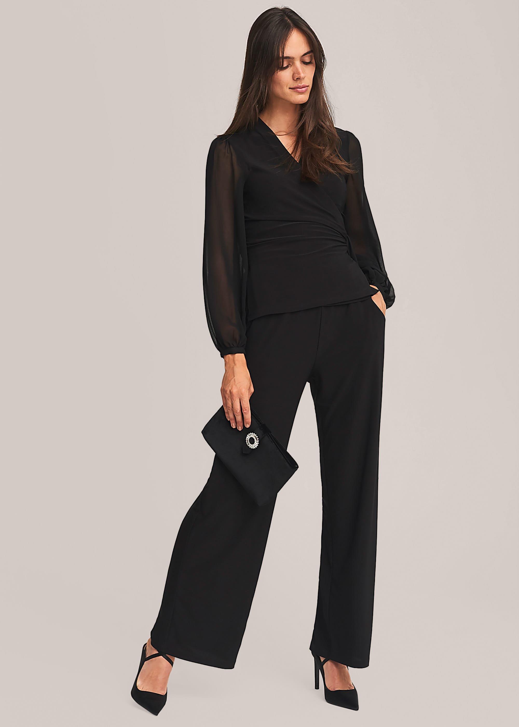Corinne Jersey Wrap Top