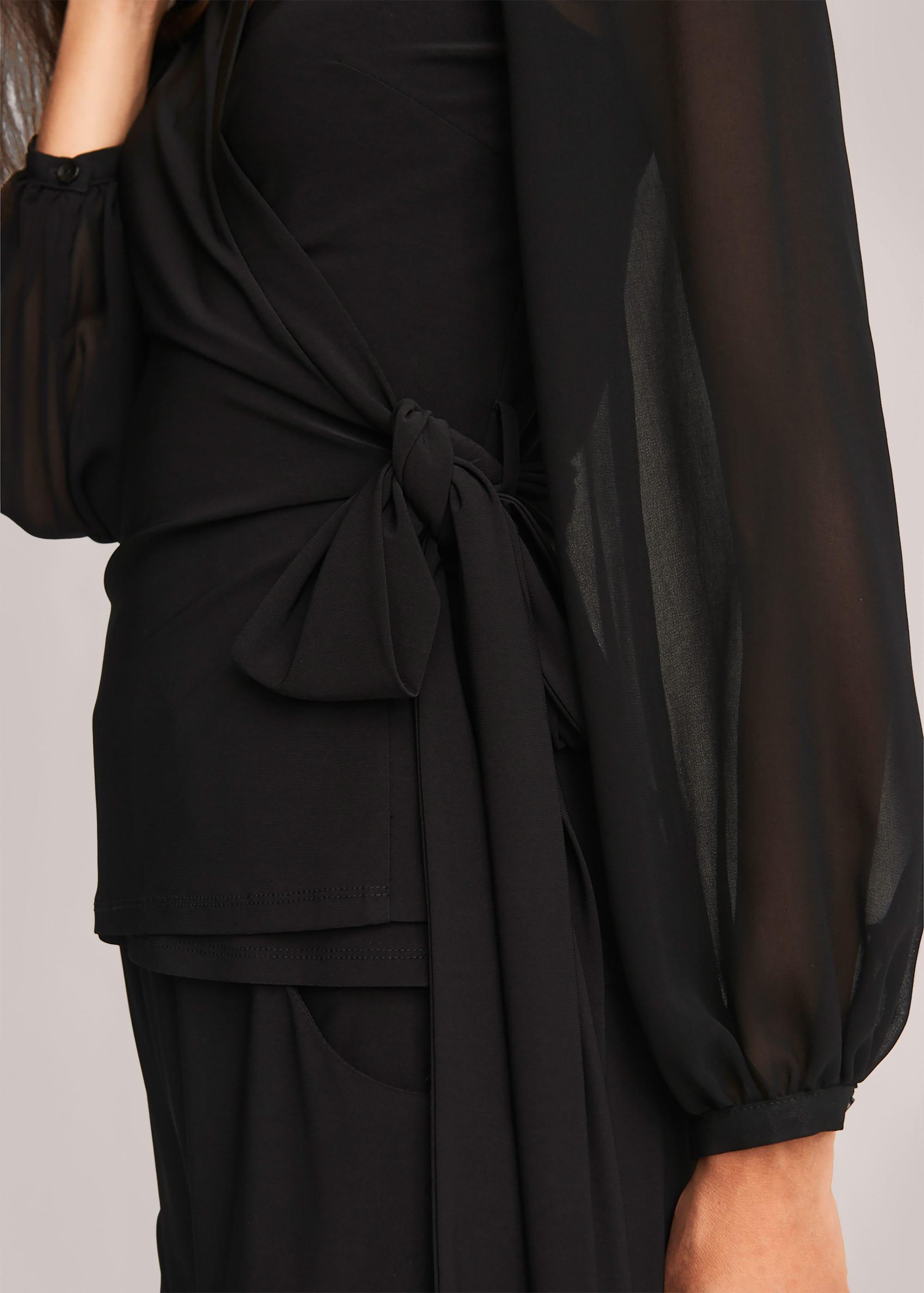 Corinne Jersey Wrap Top