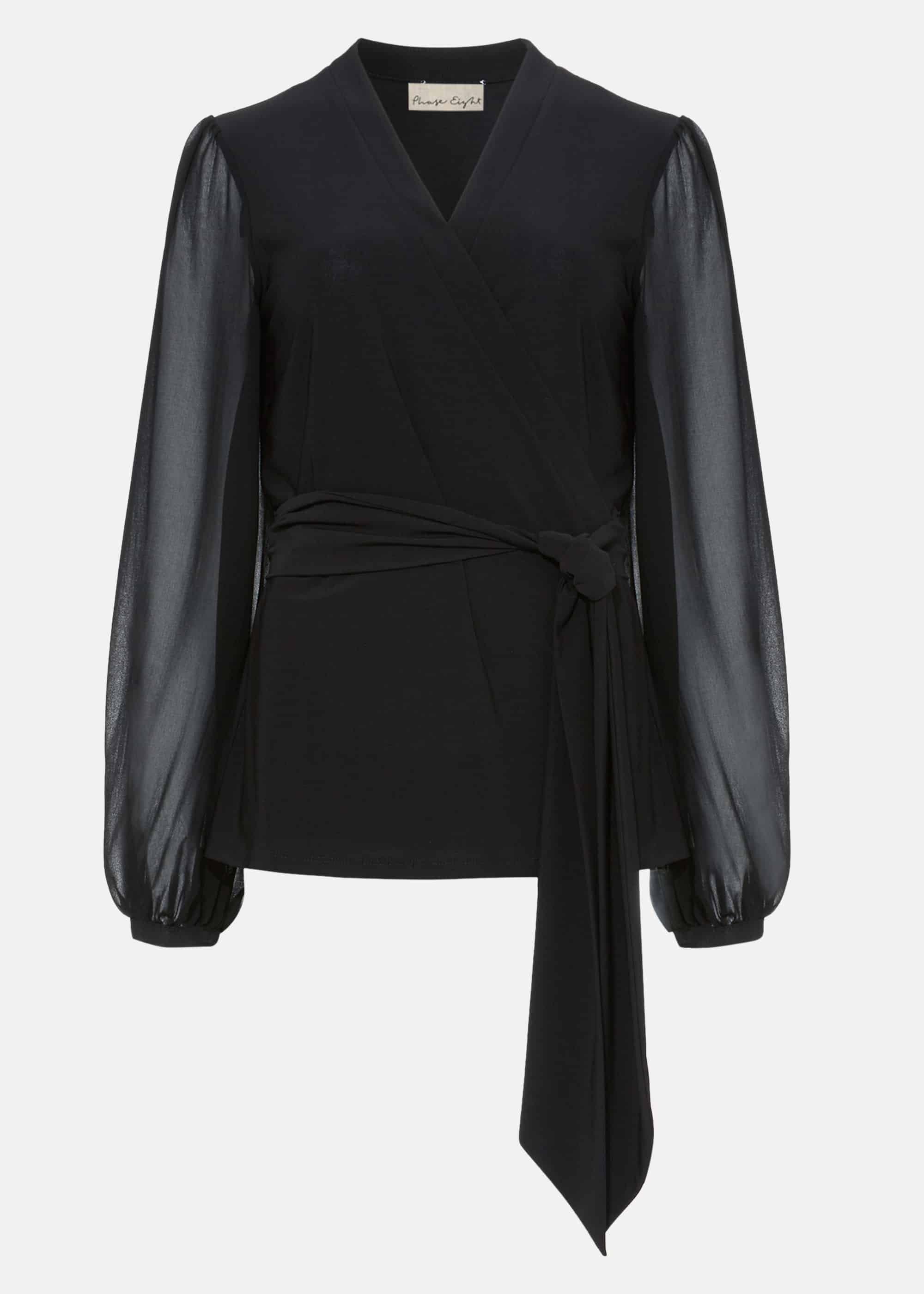 Corinne Jersey Wrap Top