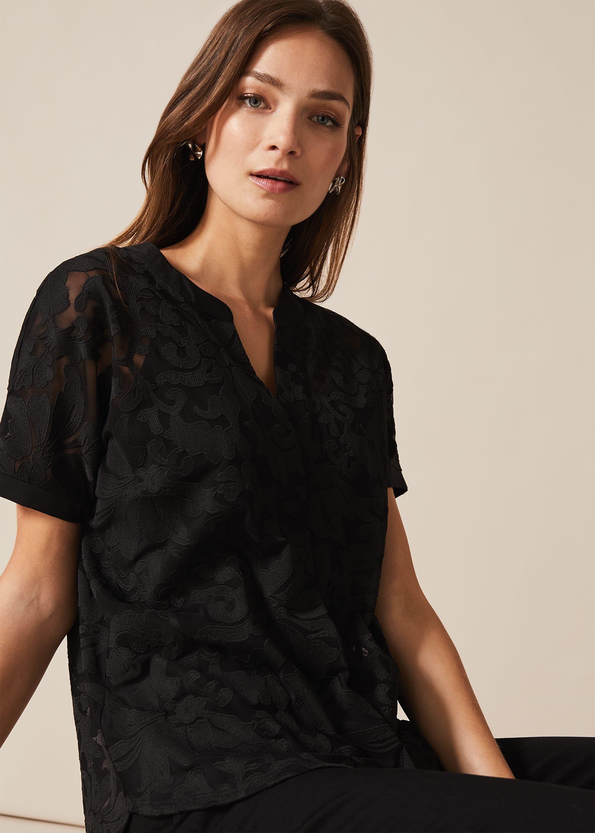 Lesley Lace Textured Blouse