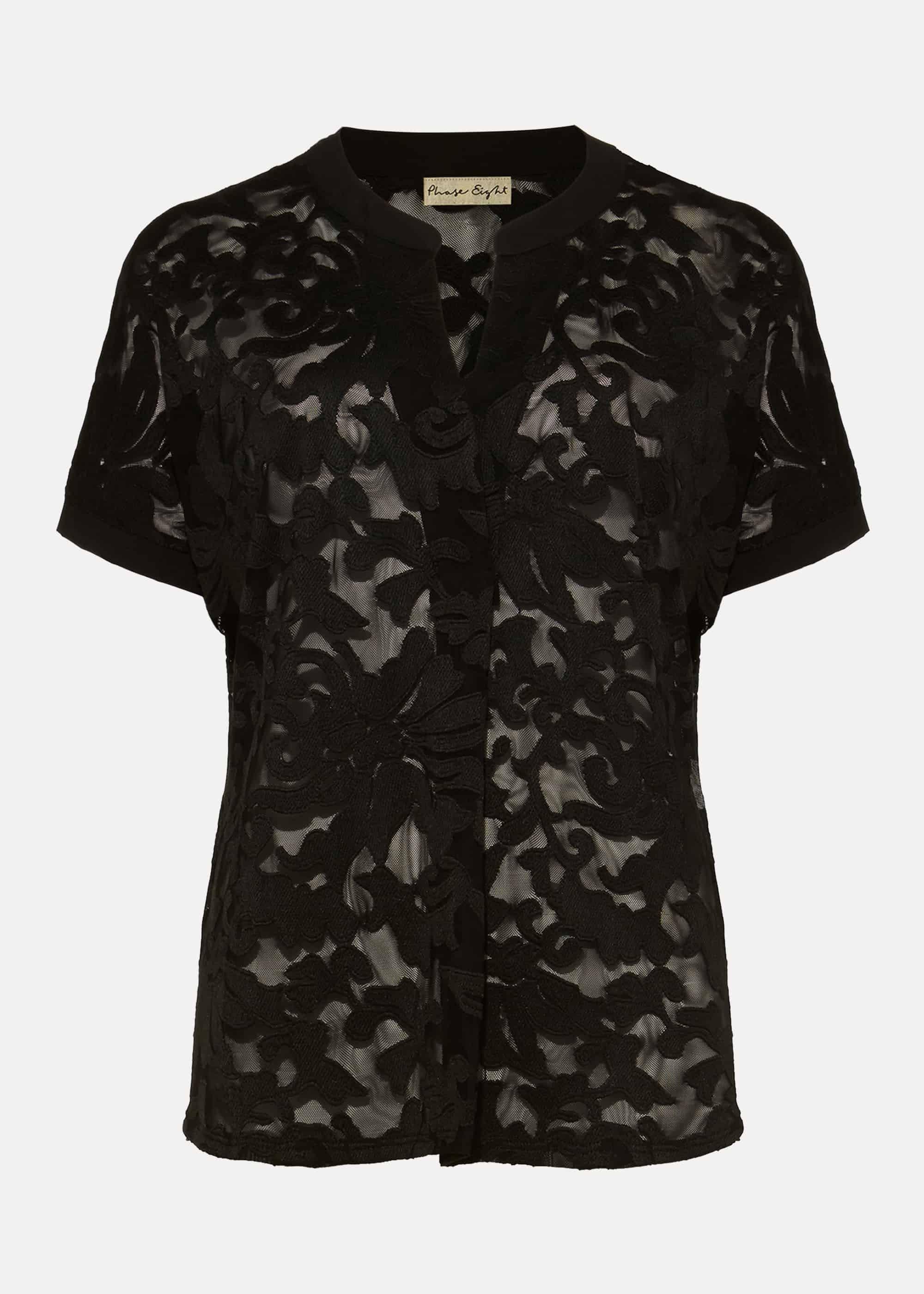 Lesley Lace Textured Blouse