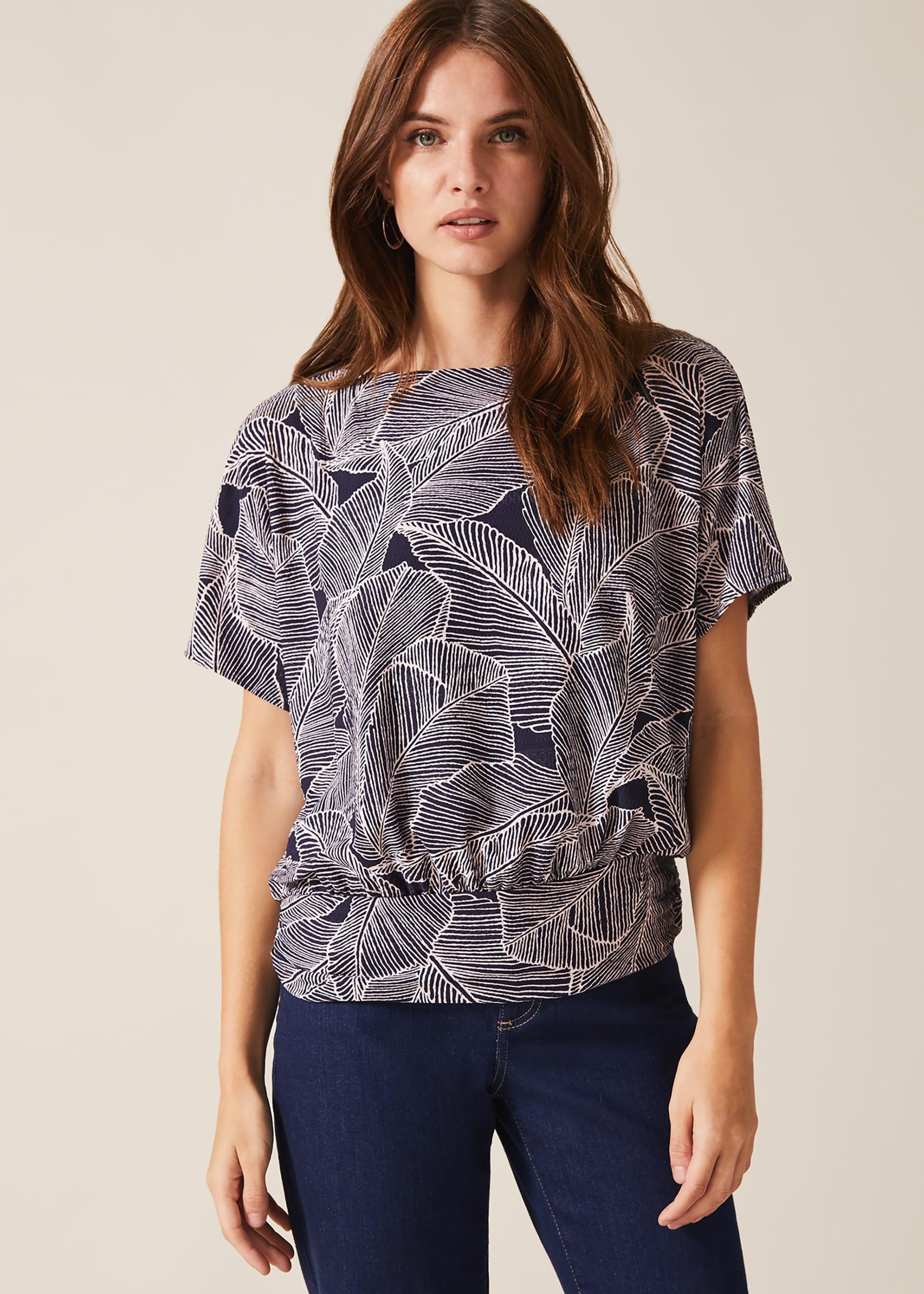 Eileen Palm Print Top