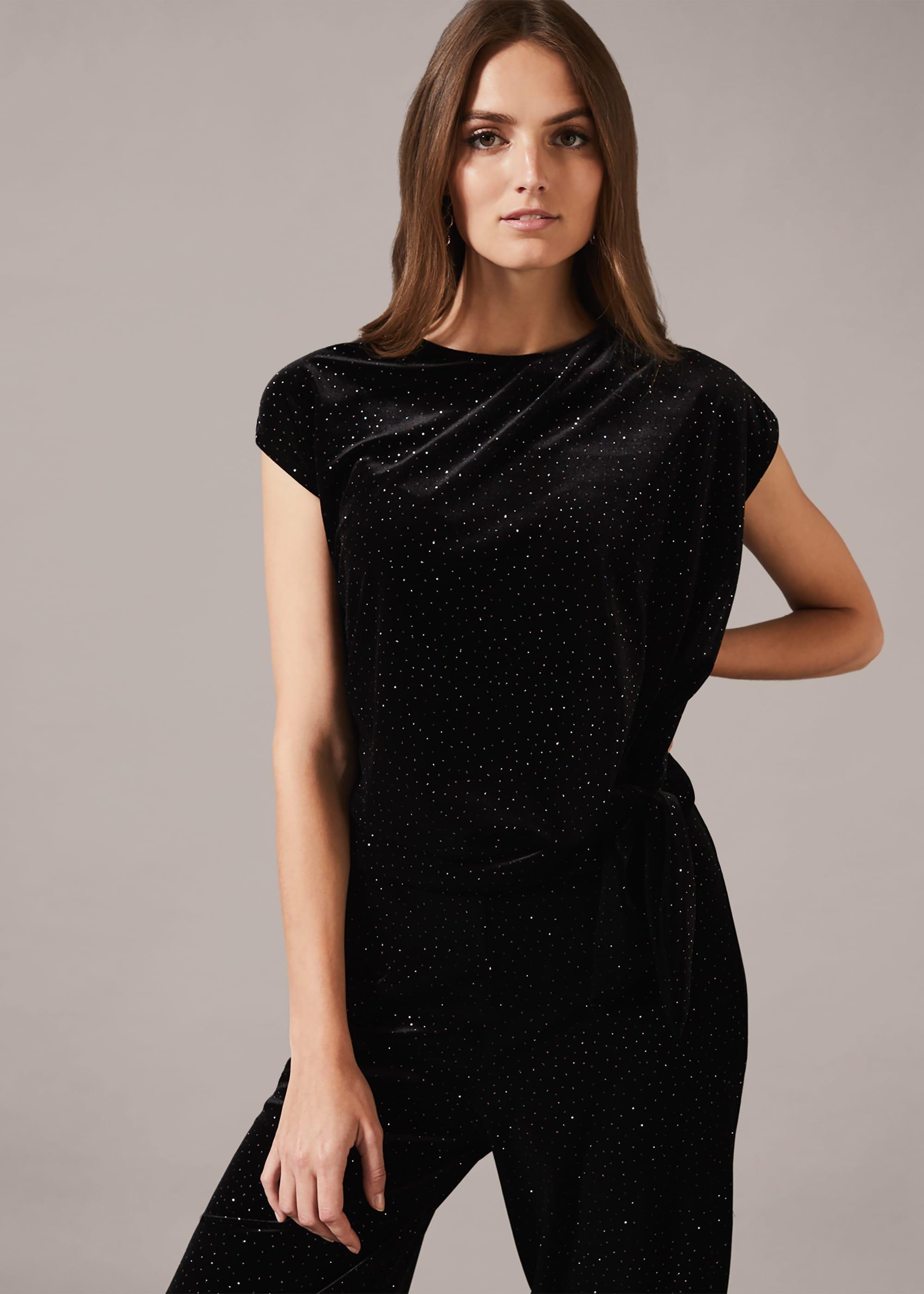 Sissy Velvet Glitter Top