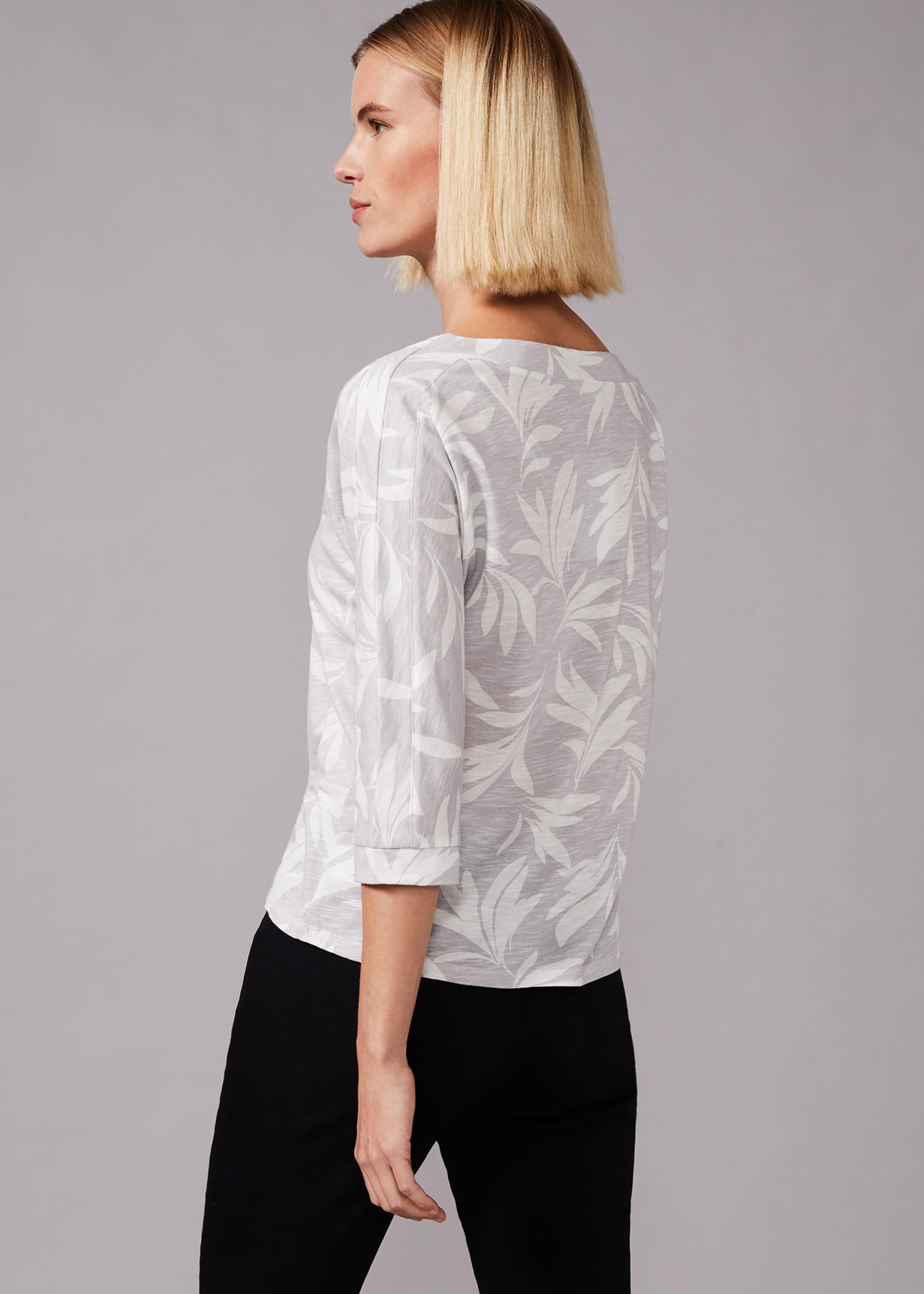Ahmya Leaf Print Top