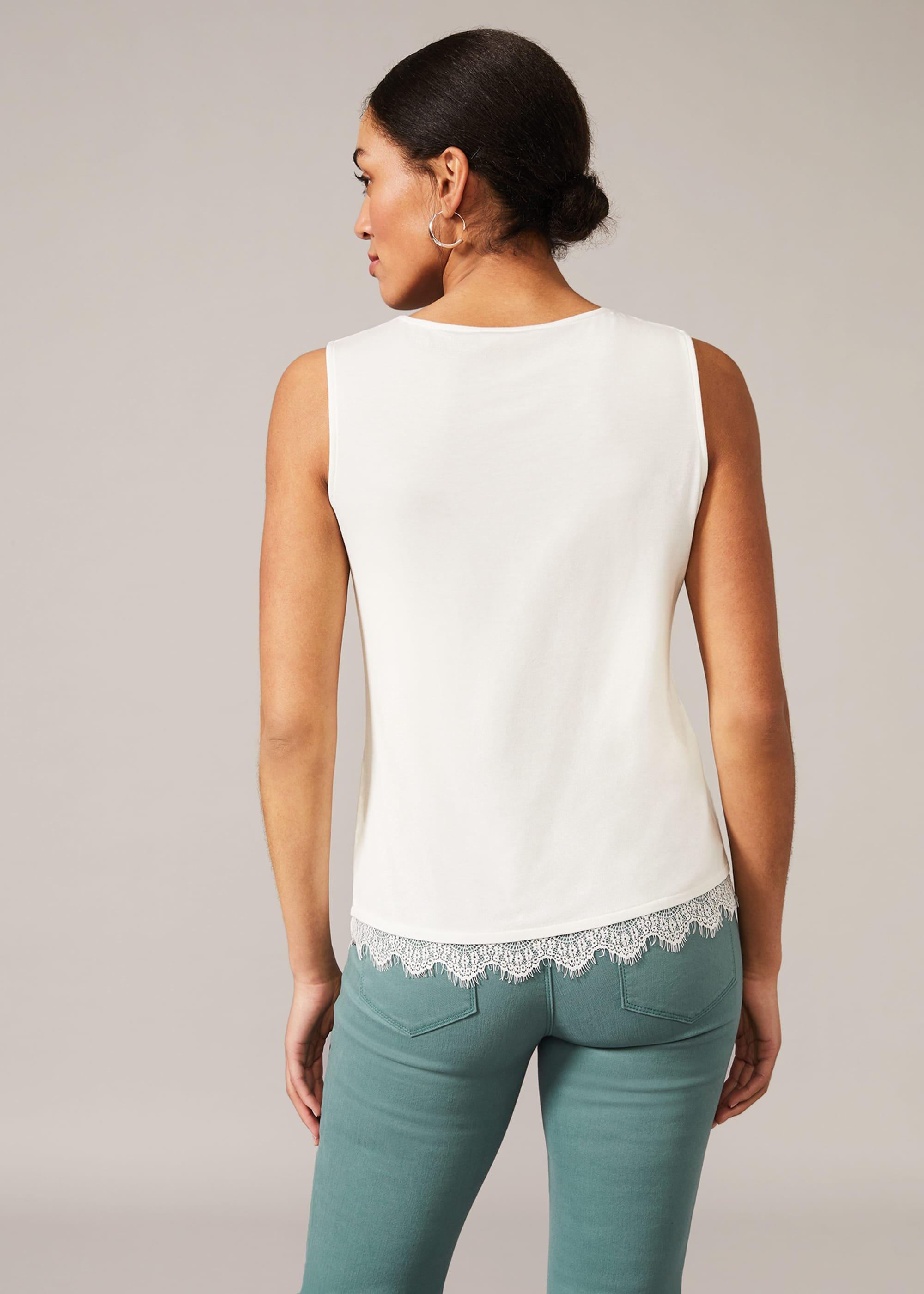 Ottie Lace Trim Vest Top