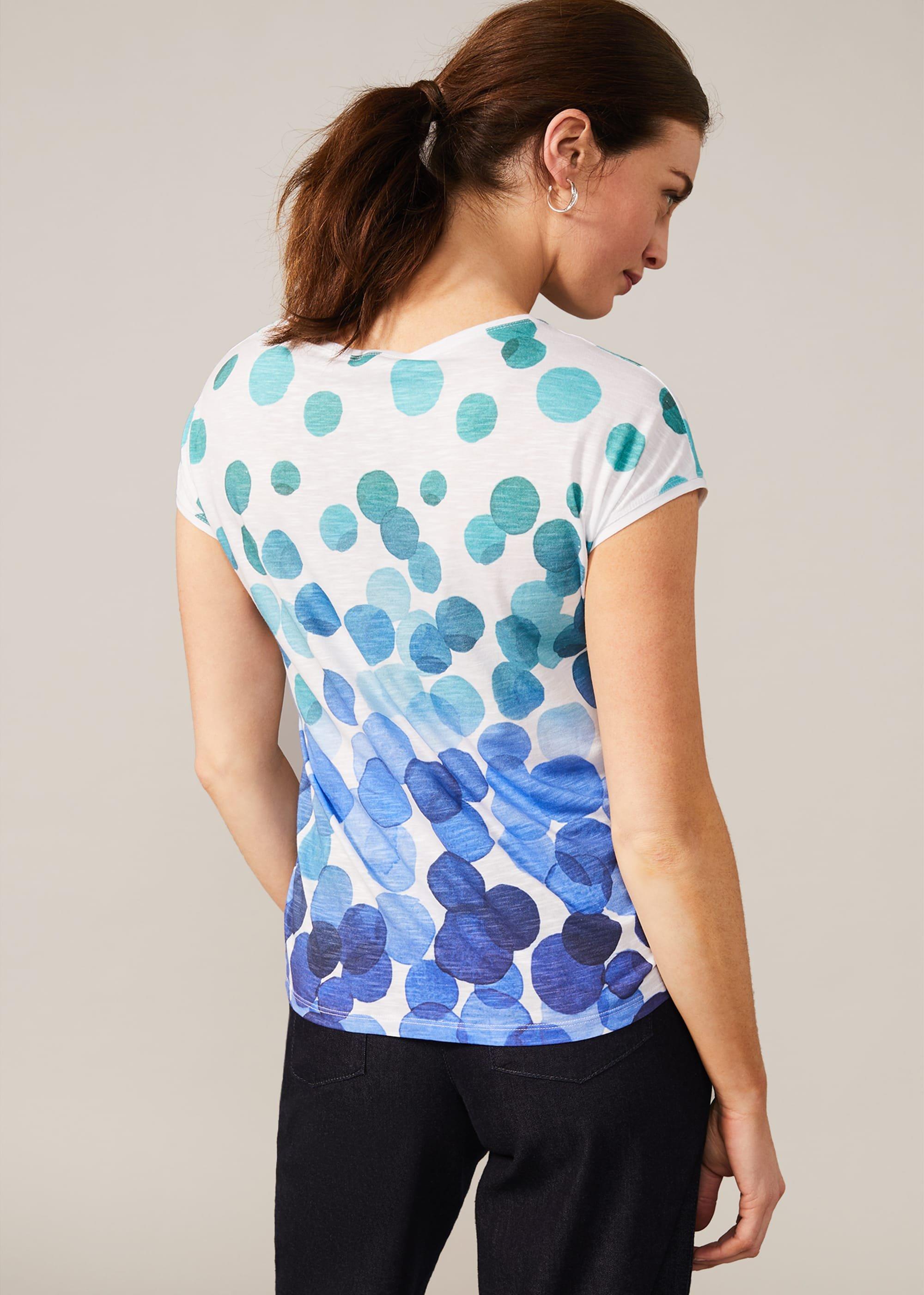 Jinny Border Spot Print Top