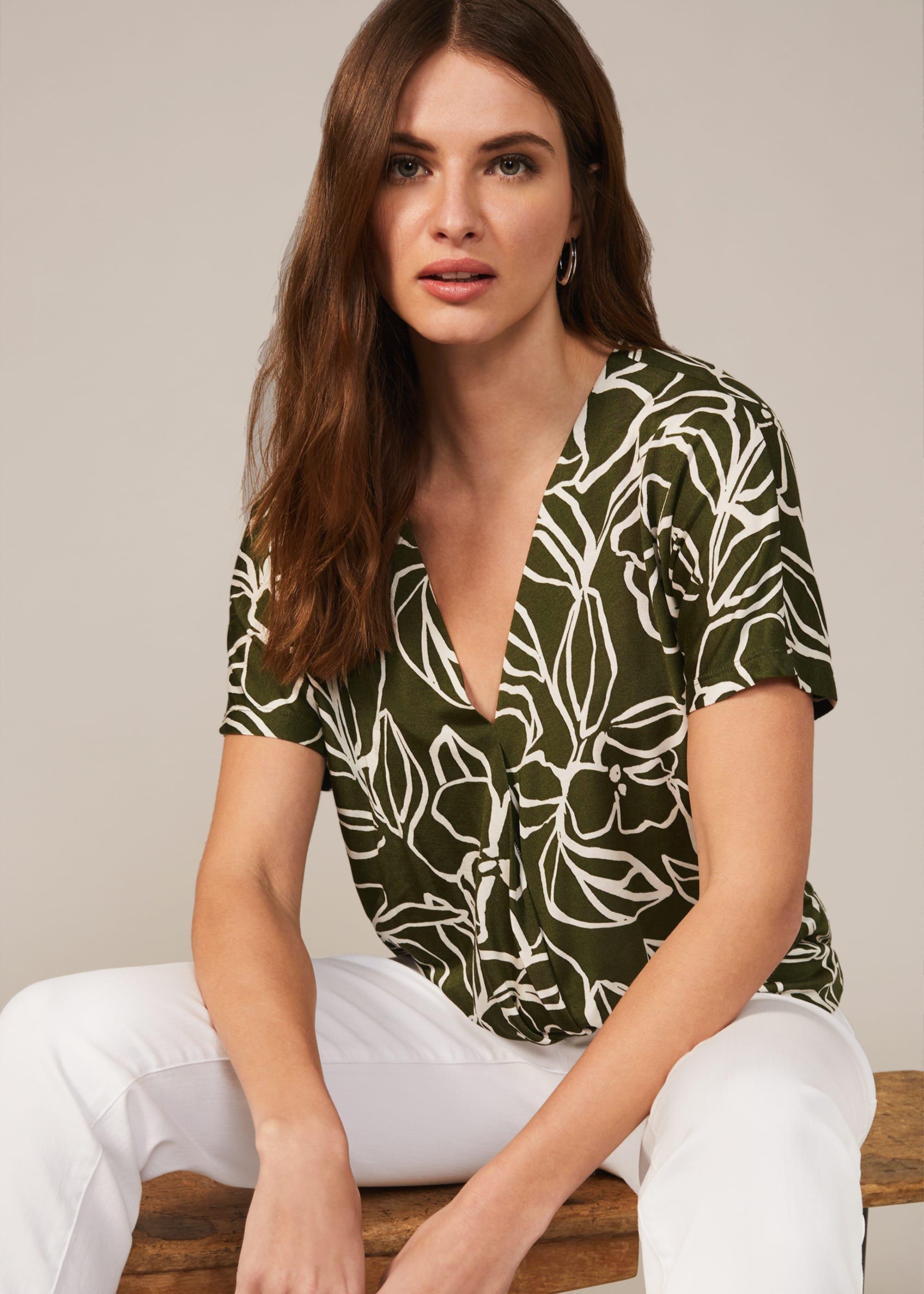 Aidan Floral Twist Hem Top