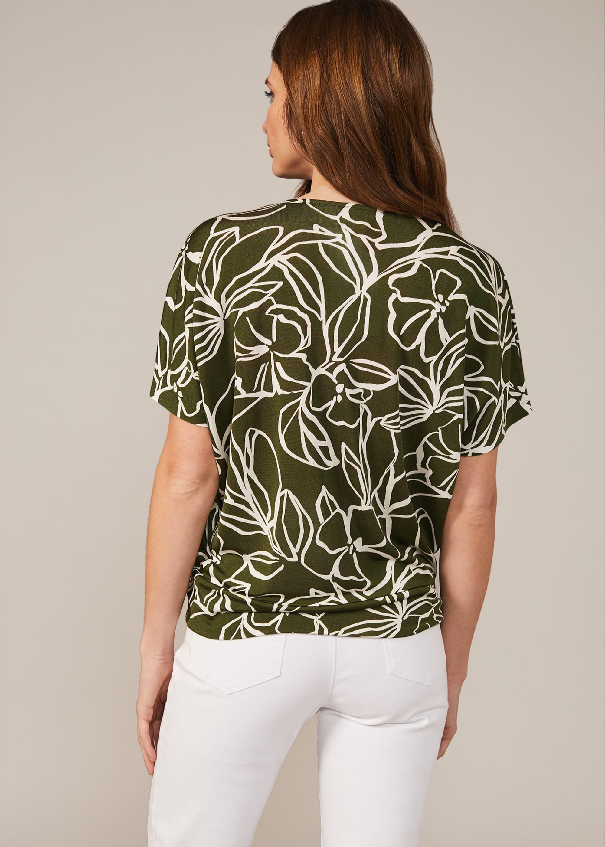 Aidan Floral Twist Hem Top