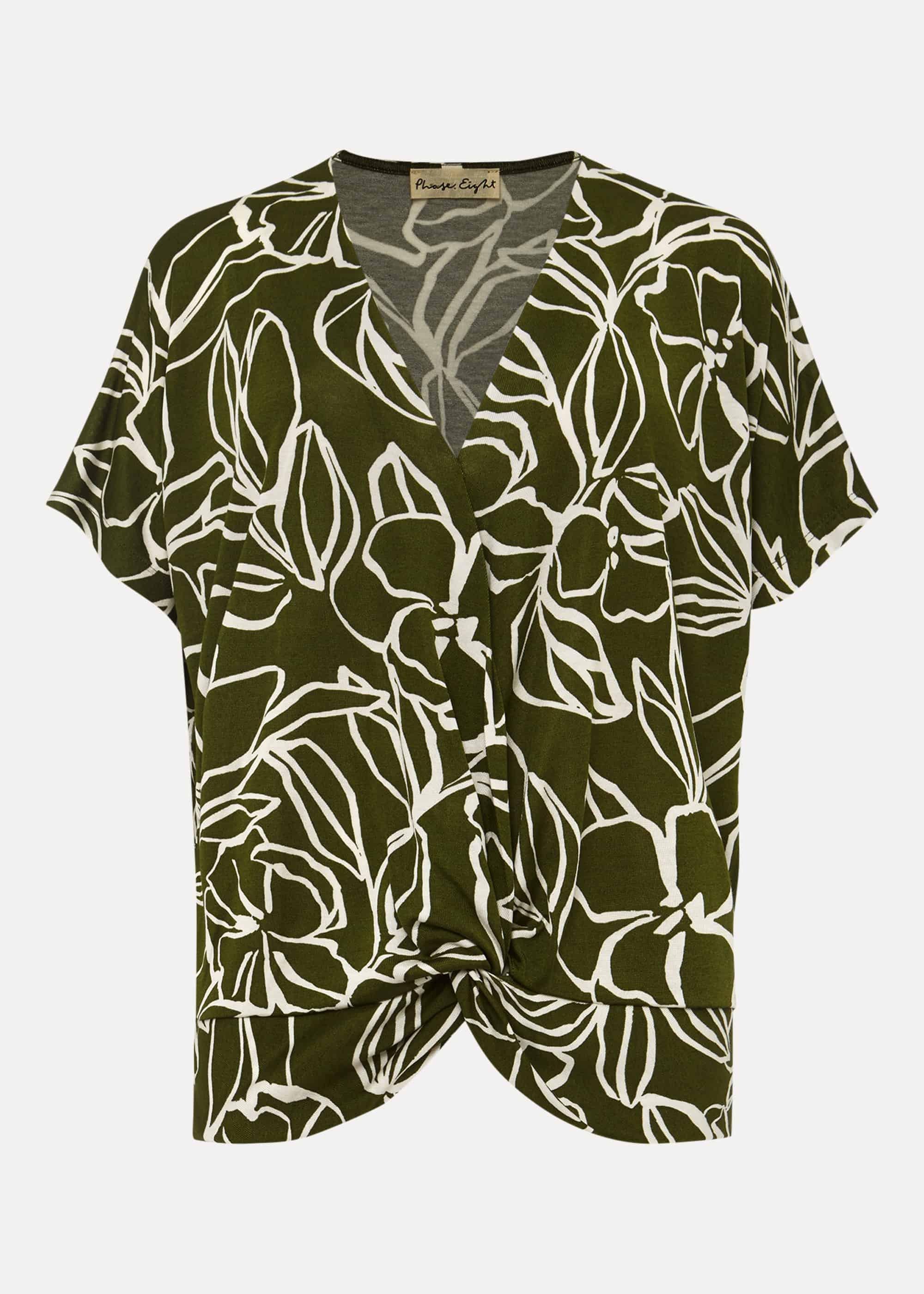 Aidan Floral Twist Hem Top