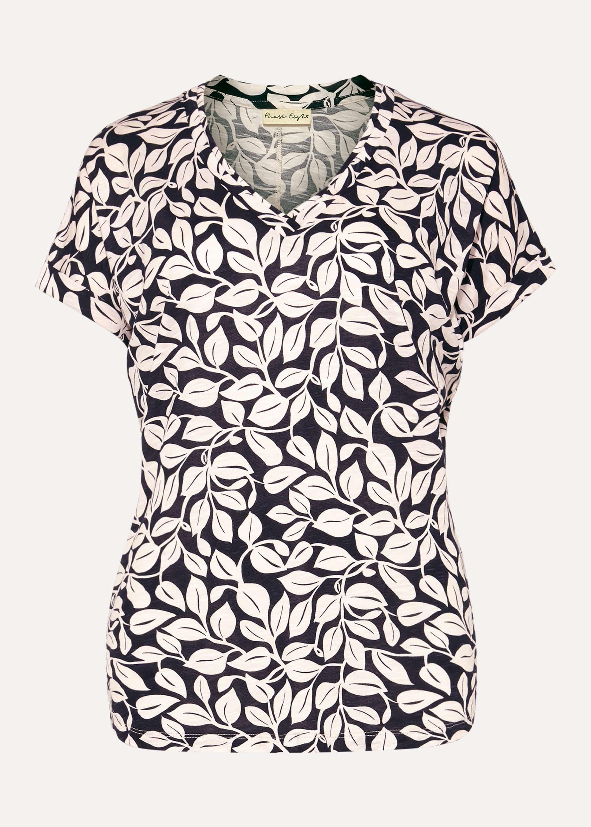 Hasina Leaf Print T-Shirt