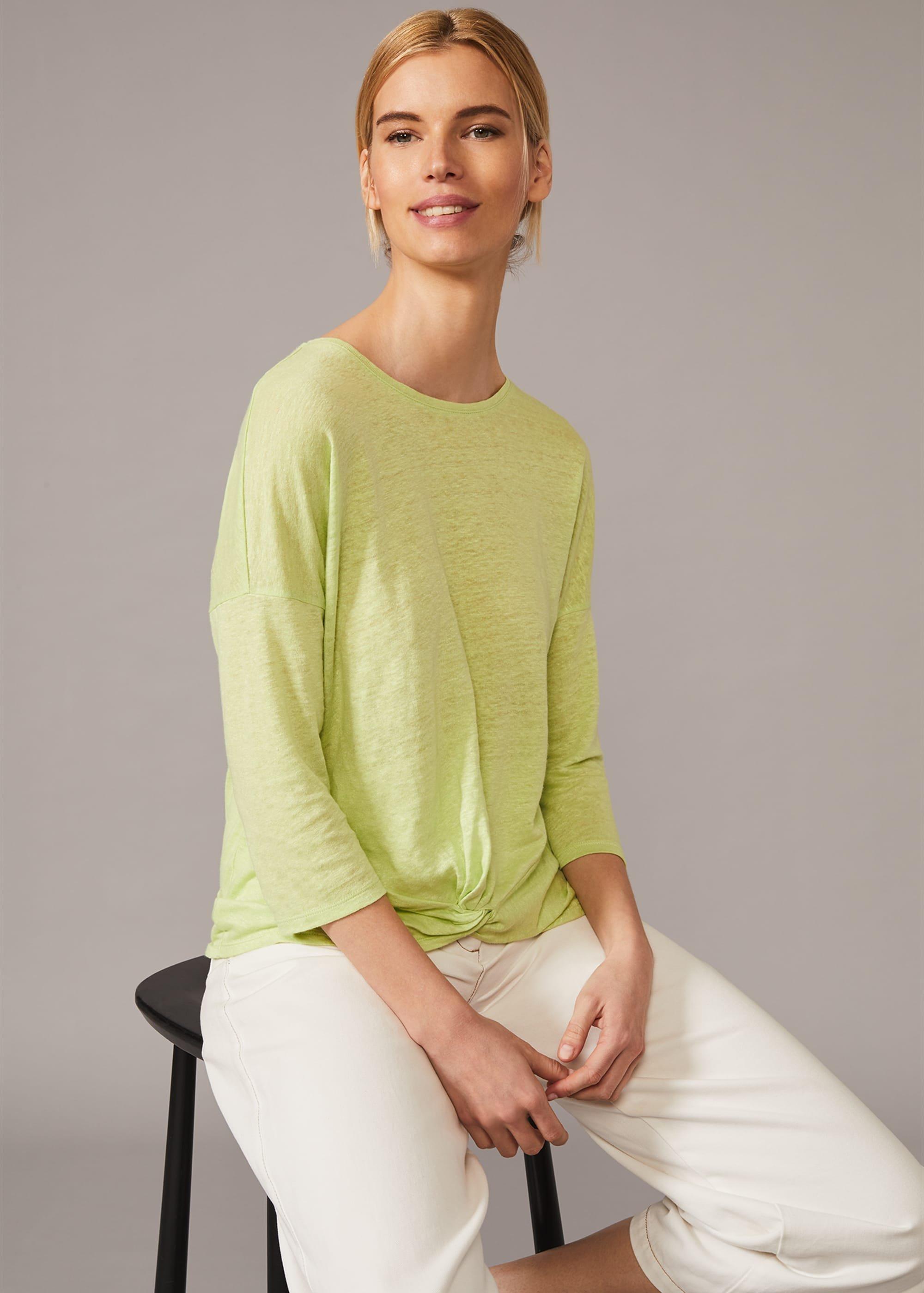 Catrina Twist Hem Linen Top