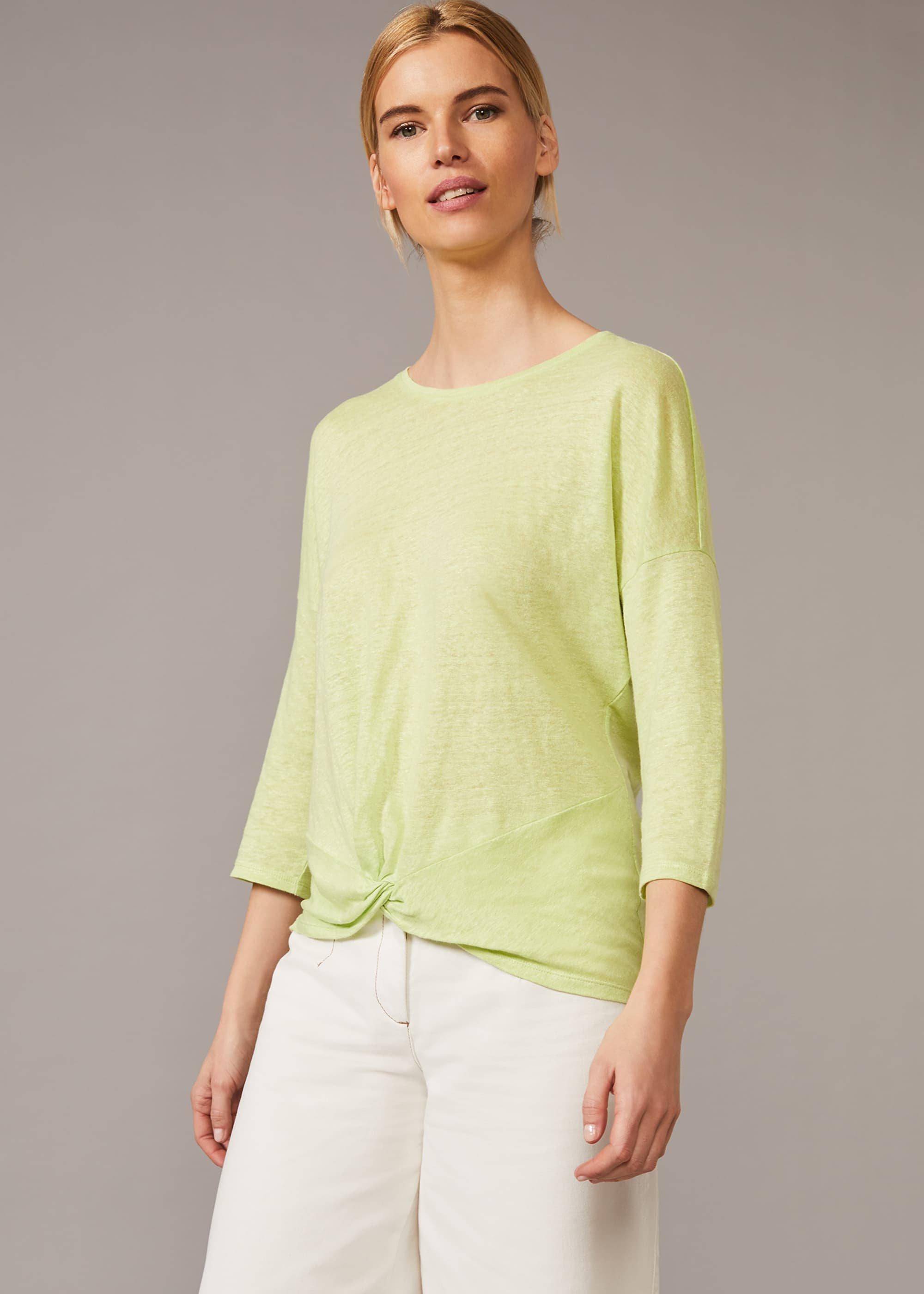 Catrina Twist Hem Linen Top