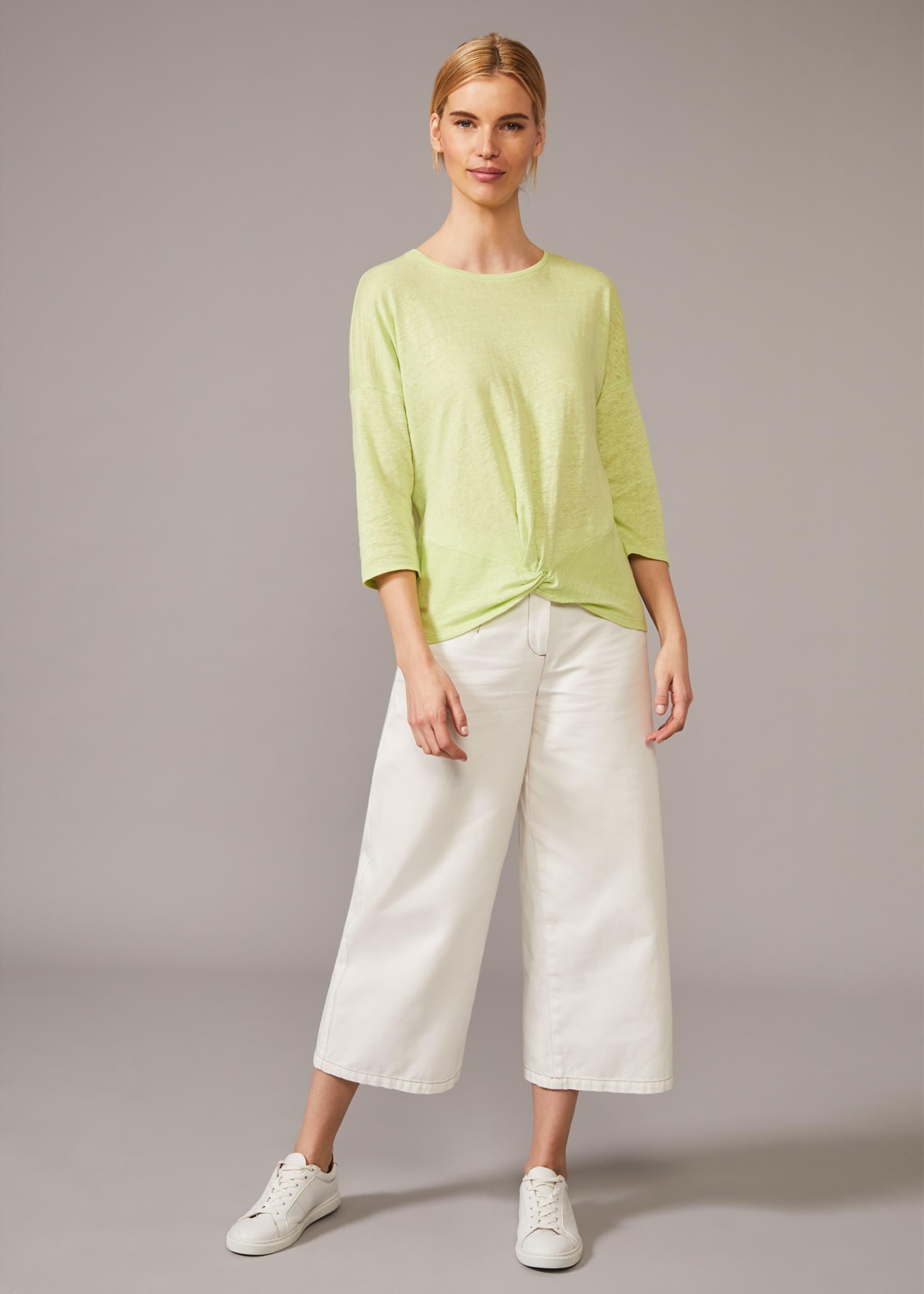 Catrina Twist Hem Linen Top