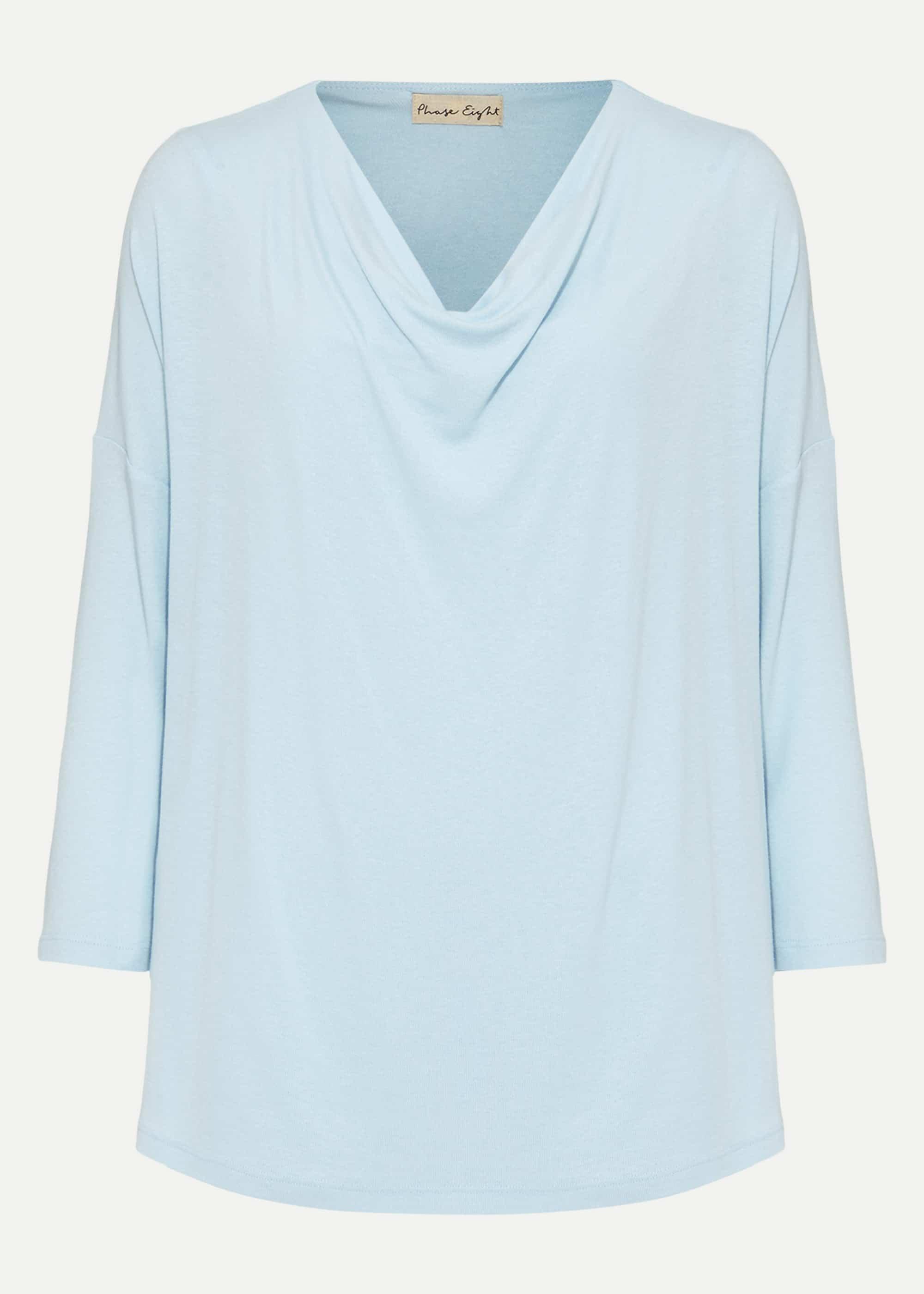 Caggie Cowl Neck Double Layer Top