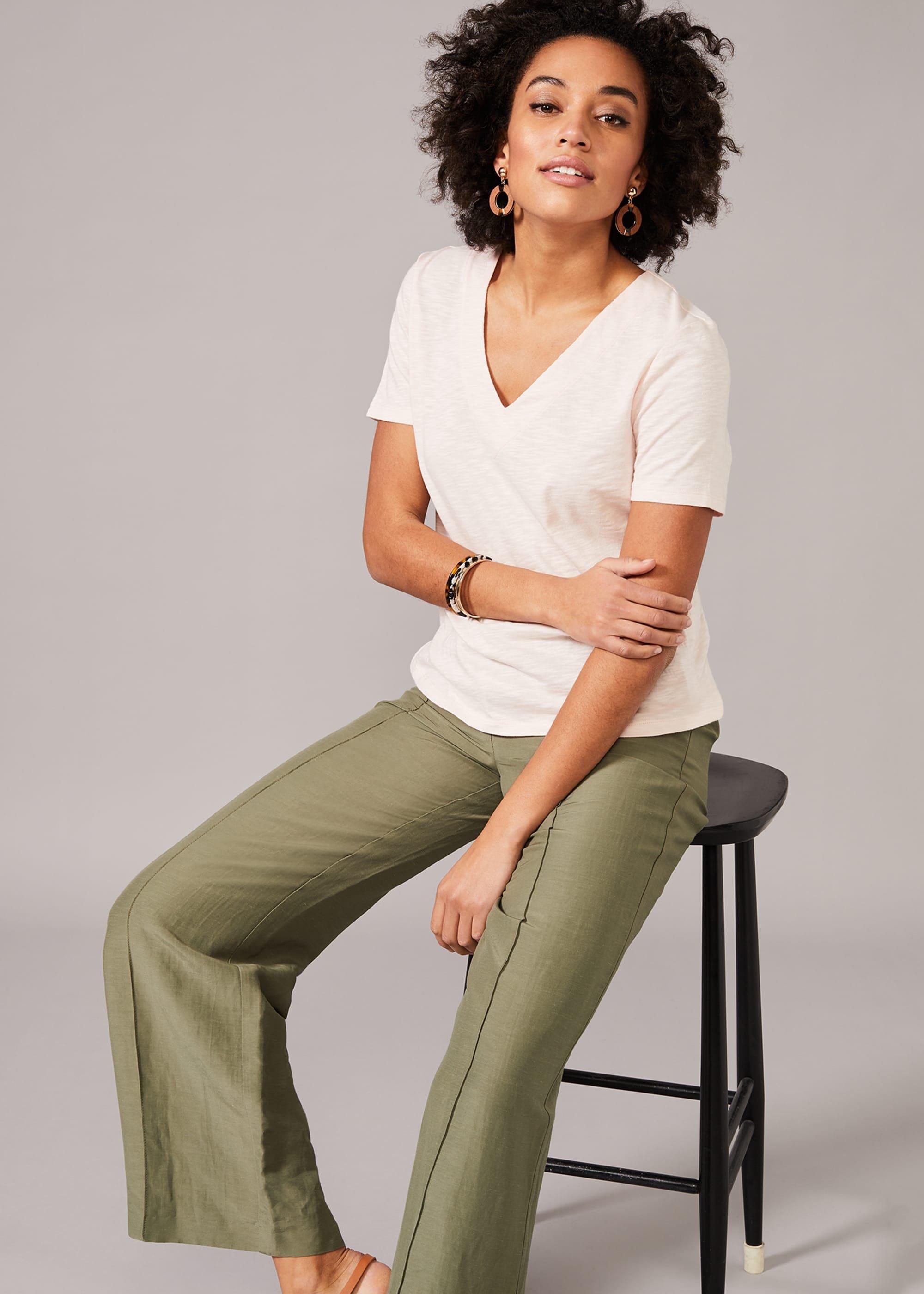 Elspeth V-Neck Cotton T-Shirt