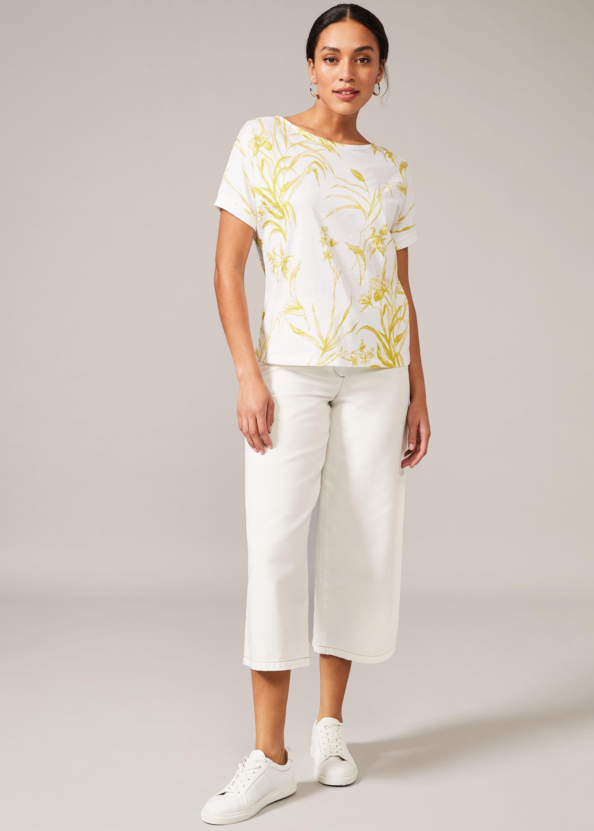 Anwen Orchid Stencil Floral Top