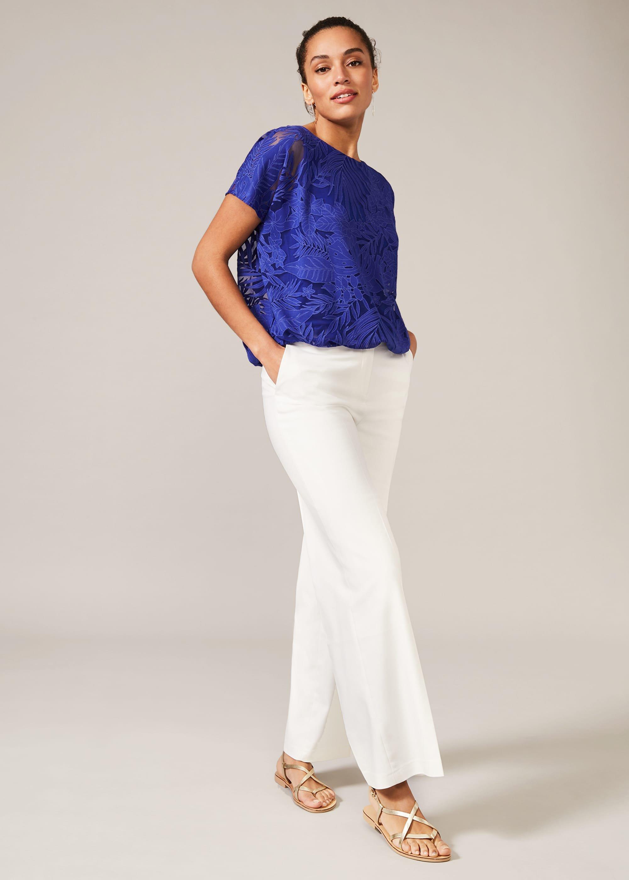 Carina Tropical Floral Burnout Top