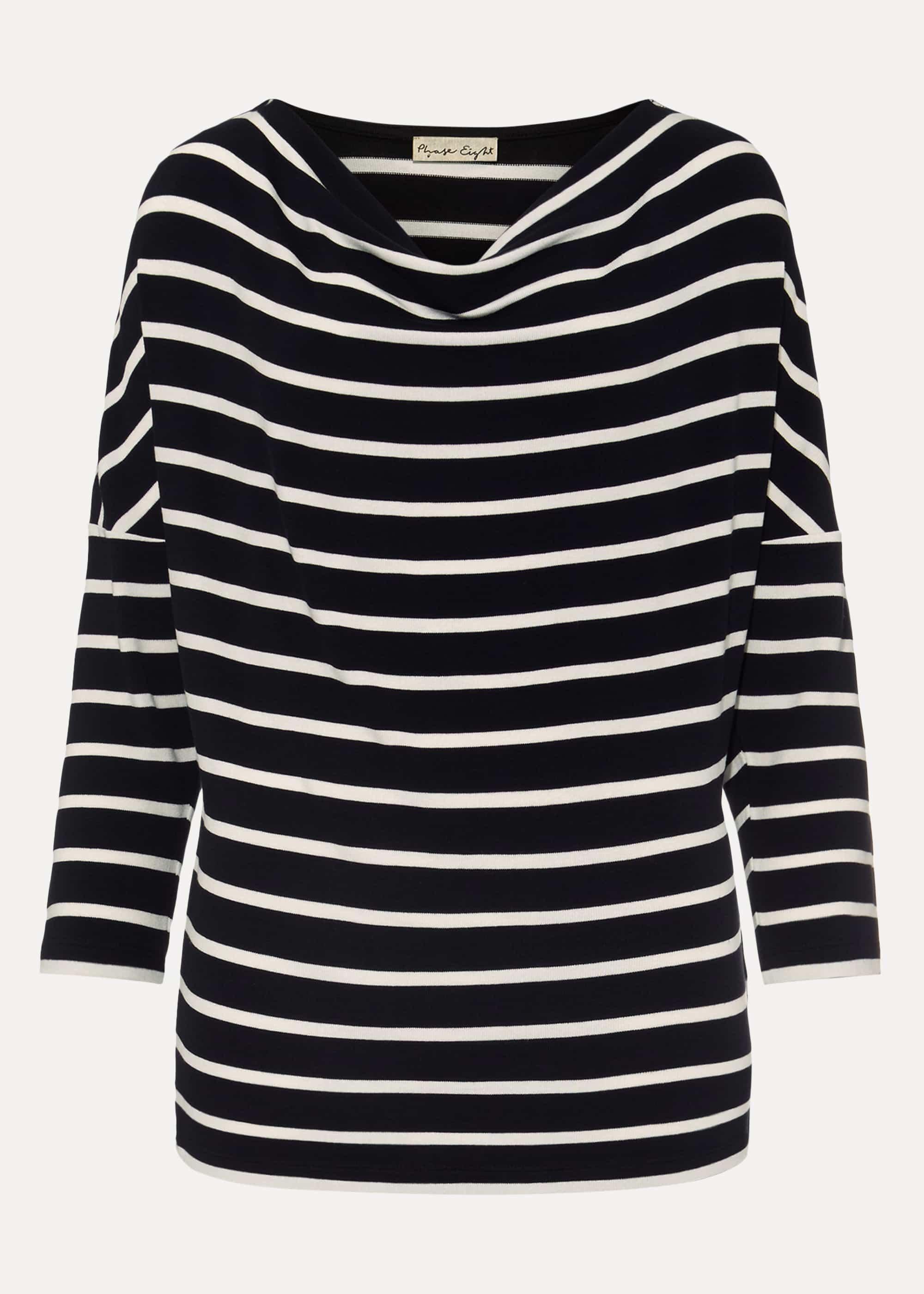 Mayu Stripe Cowl Neck Top