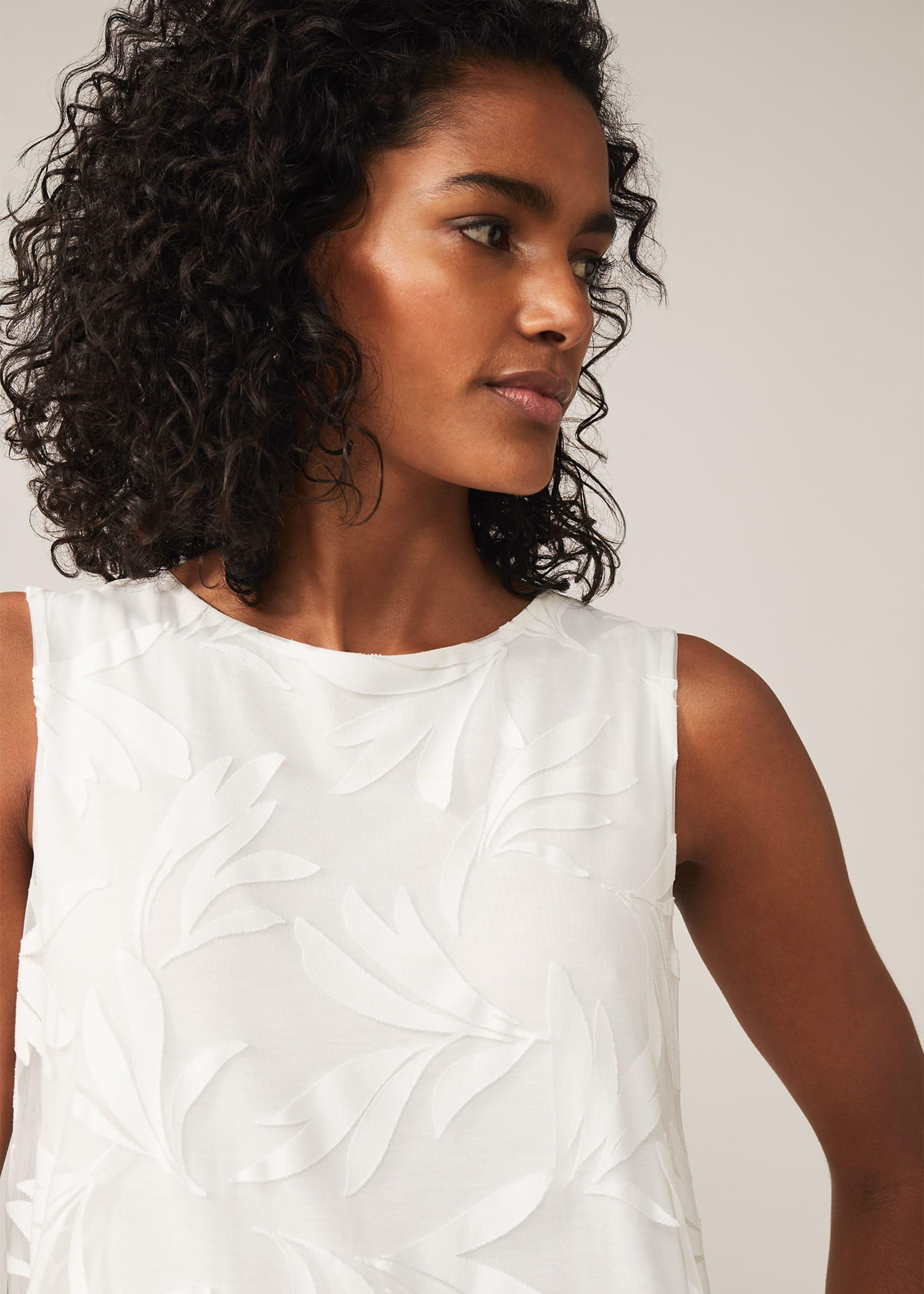 Ahmya Leaf Double Layer Burnout Top