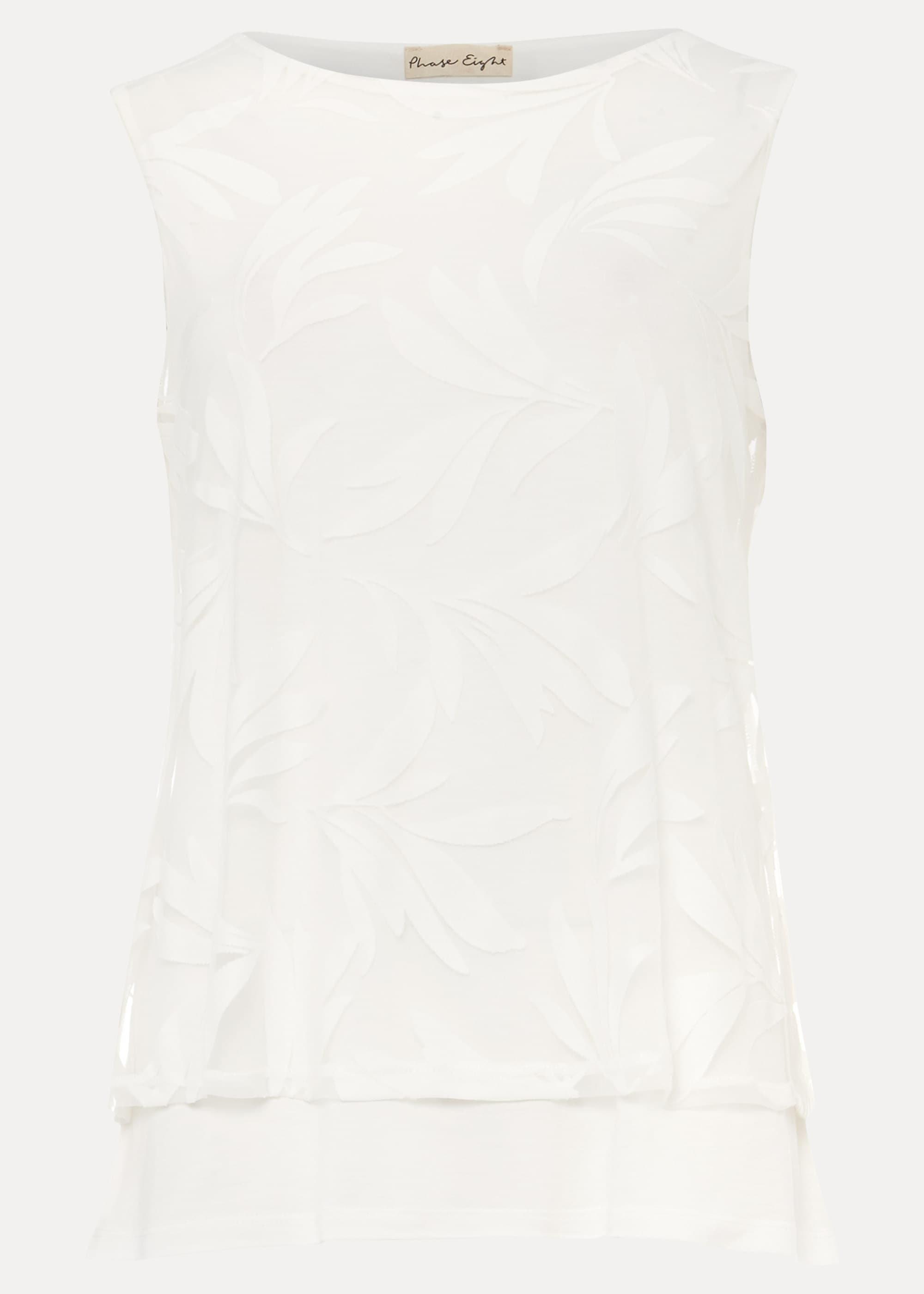 Ahmya Leaf Double Layer Burnout Top