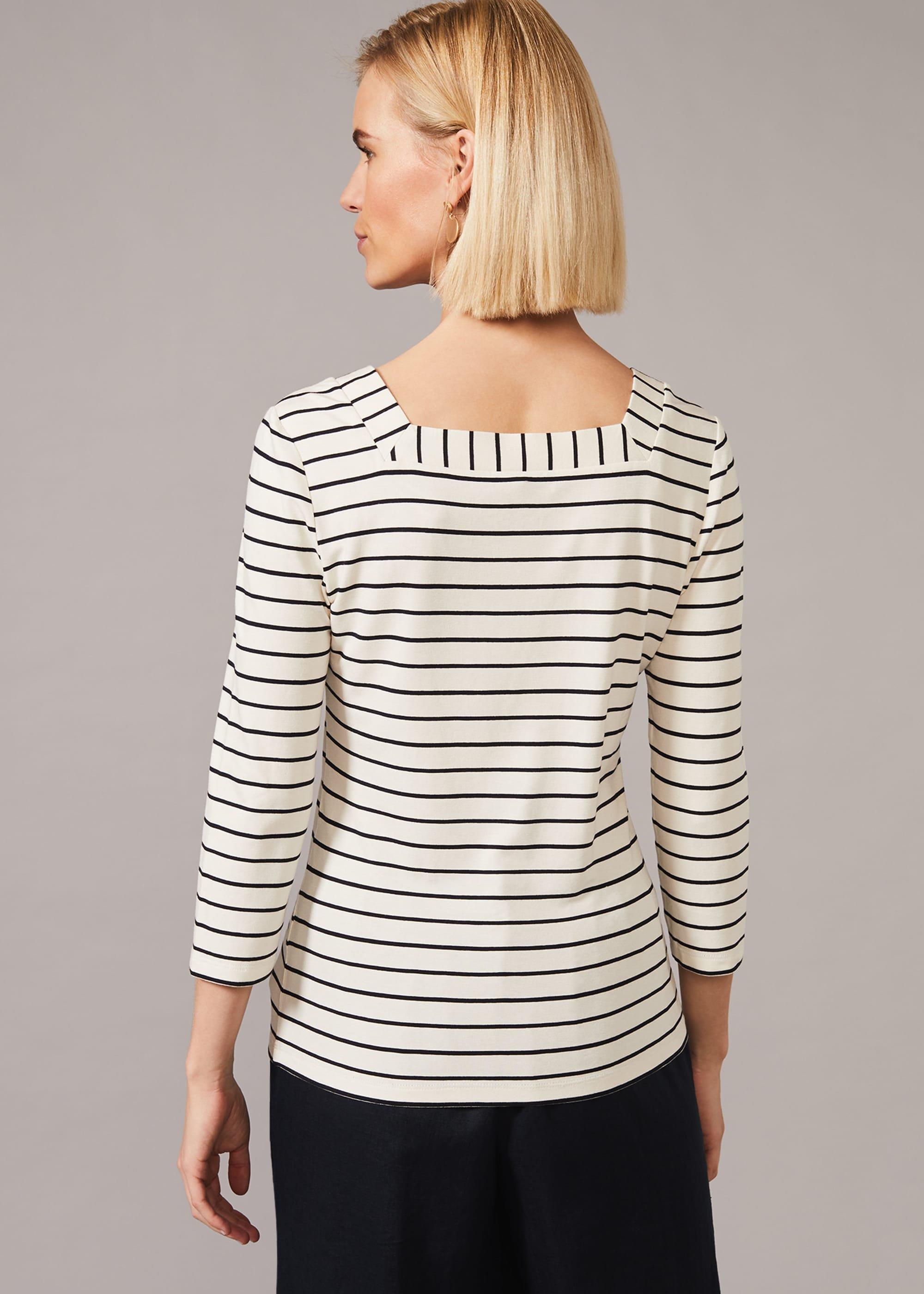 Aisling Square Neck Stripe Top