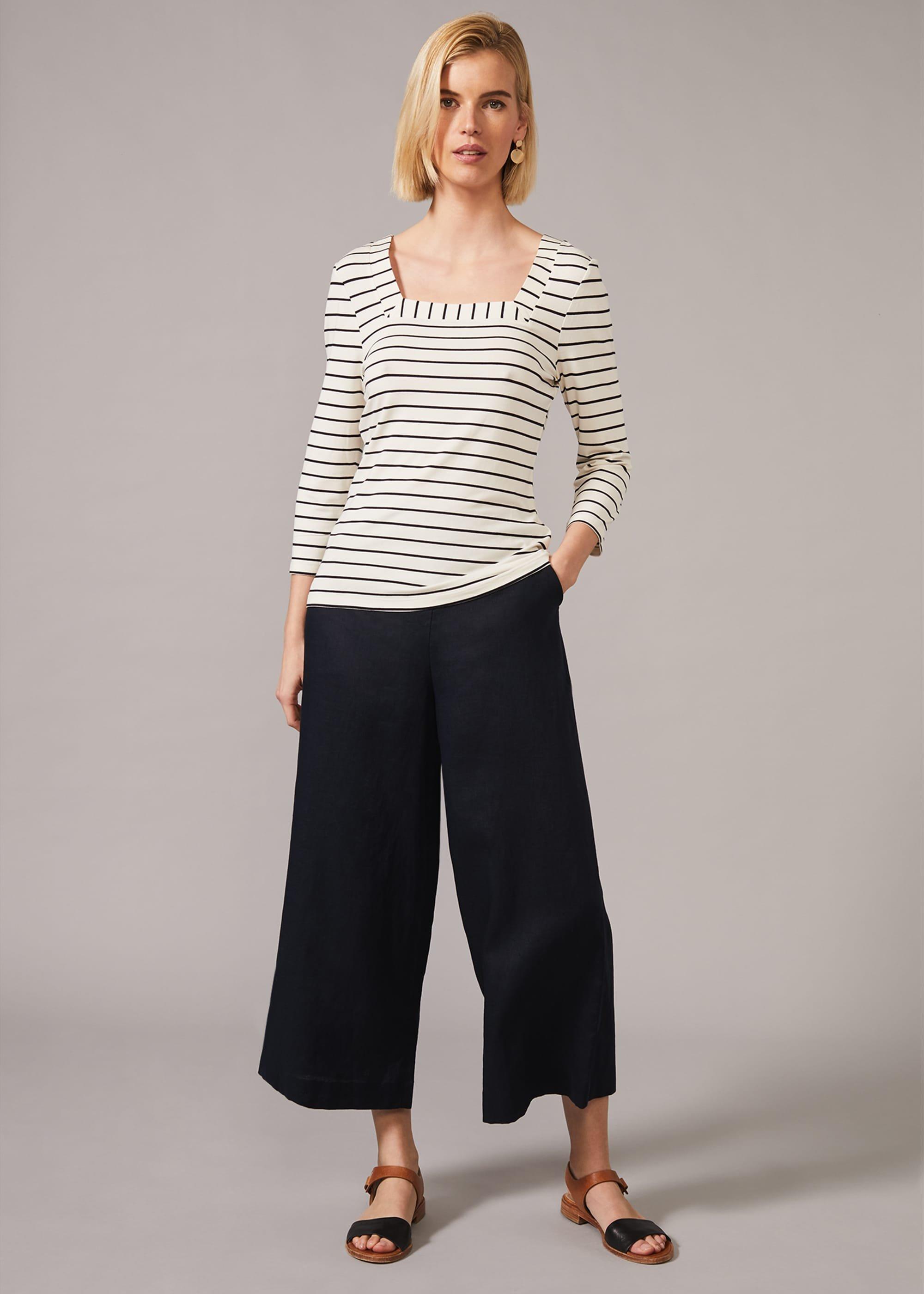 Aisling Square Neck Stripe Top