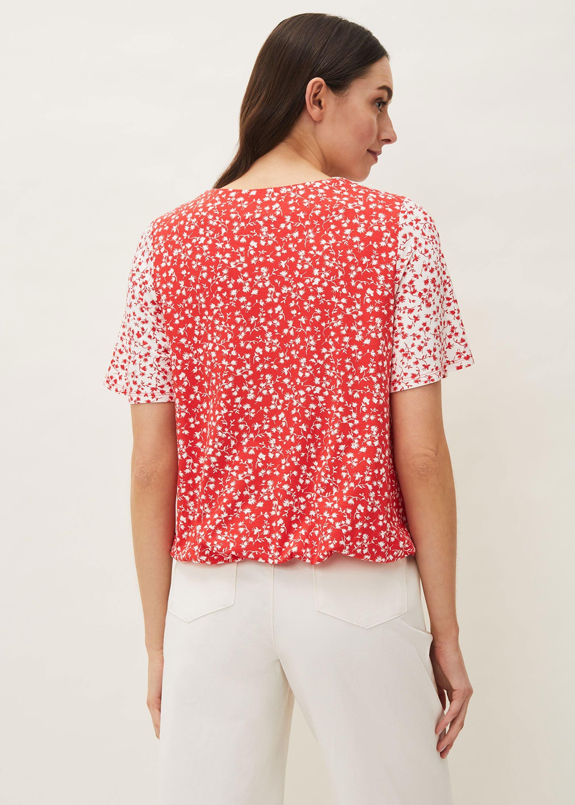 Ebony Ditsy Floral Wrap Top