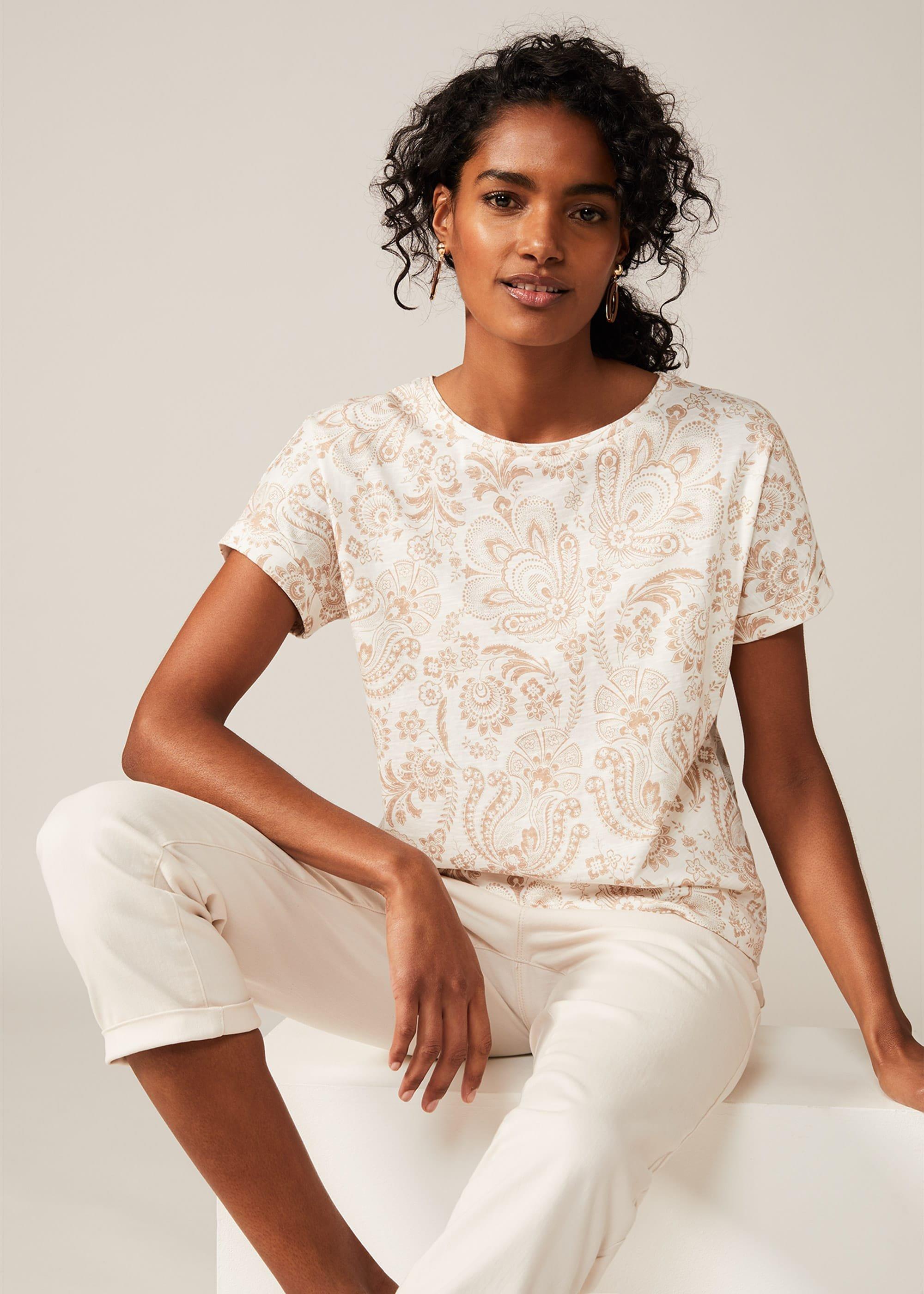 Hasina Paisley Print Scoop Top