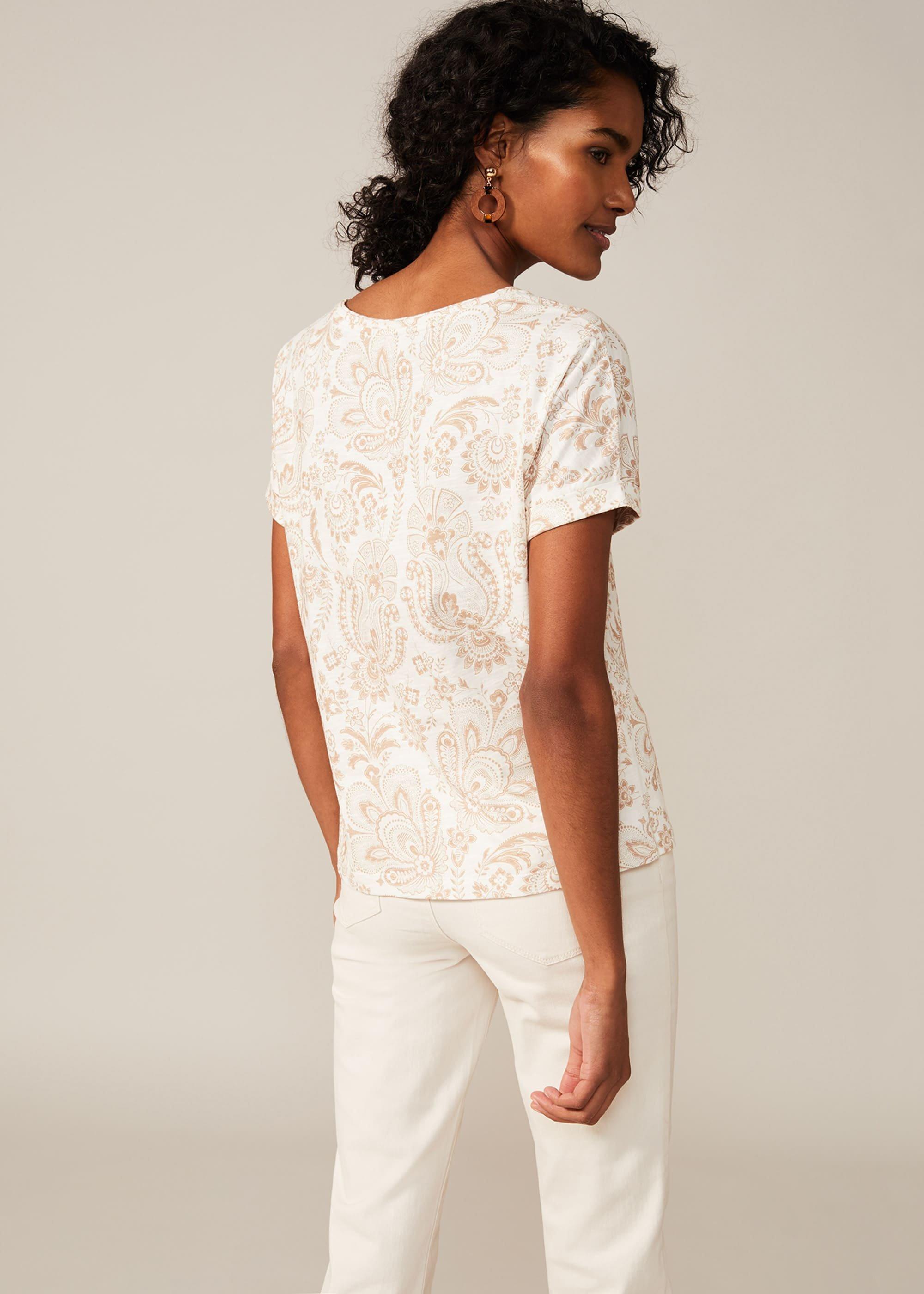 Hasina Paisley Print Scoop Top