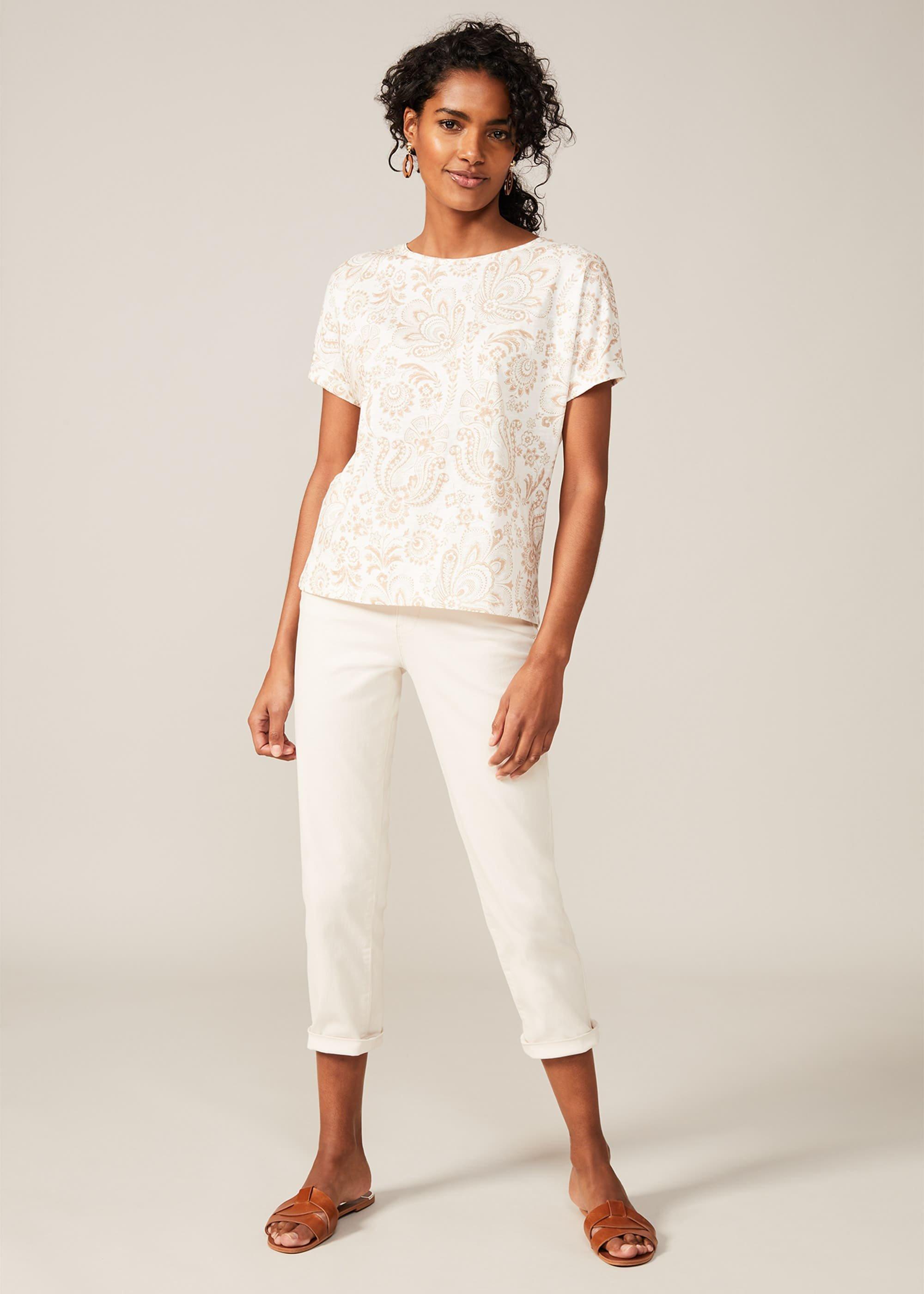 Hasina Paisley Print Scoop Top