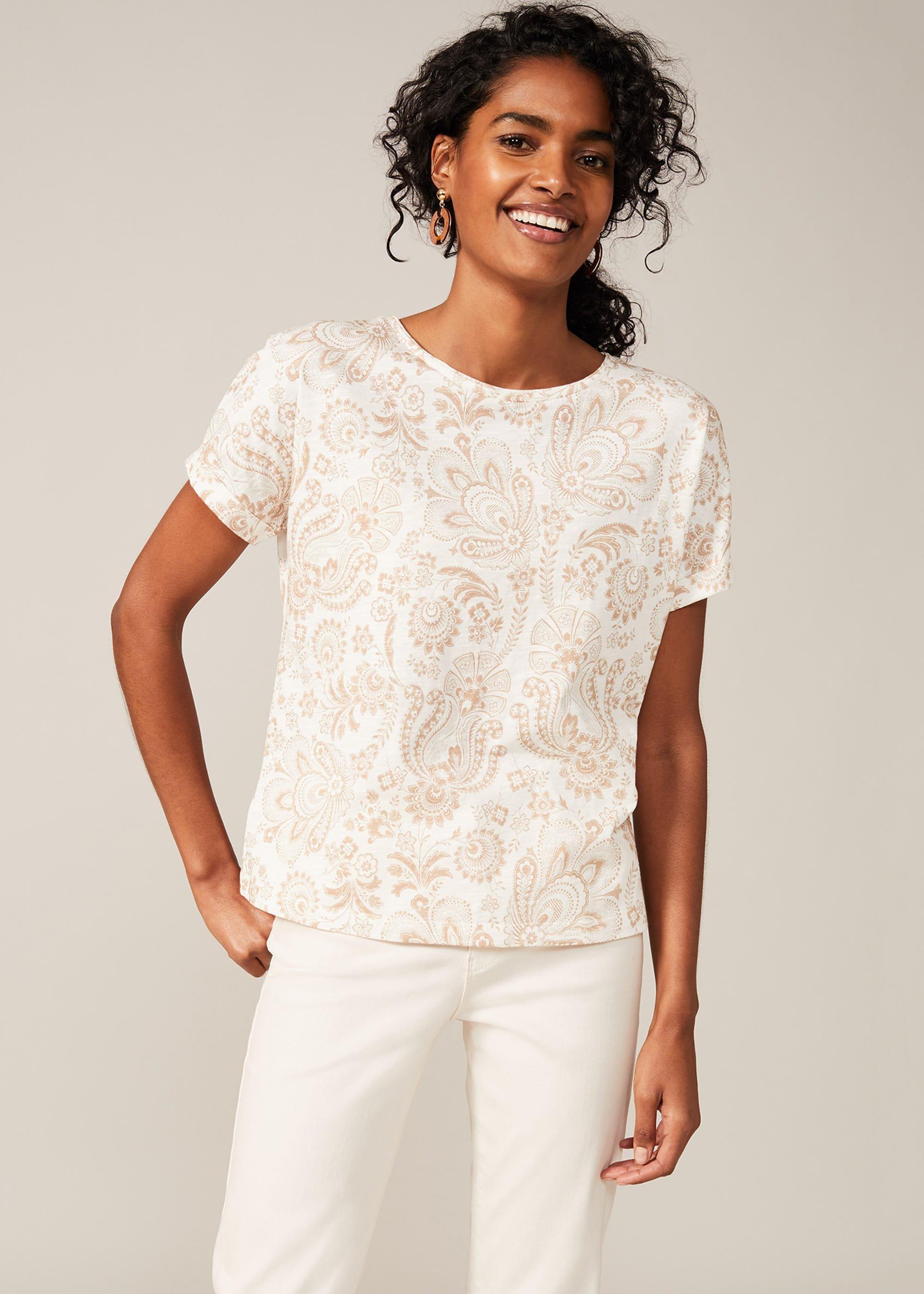 Hasina Paisley Print Scoop Top