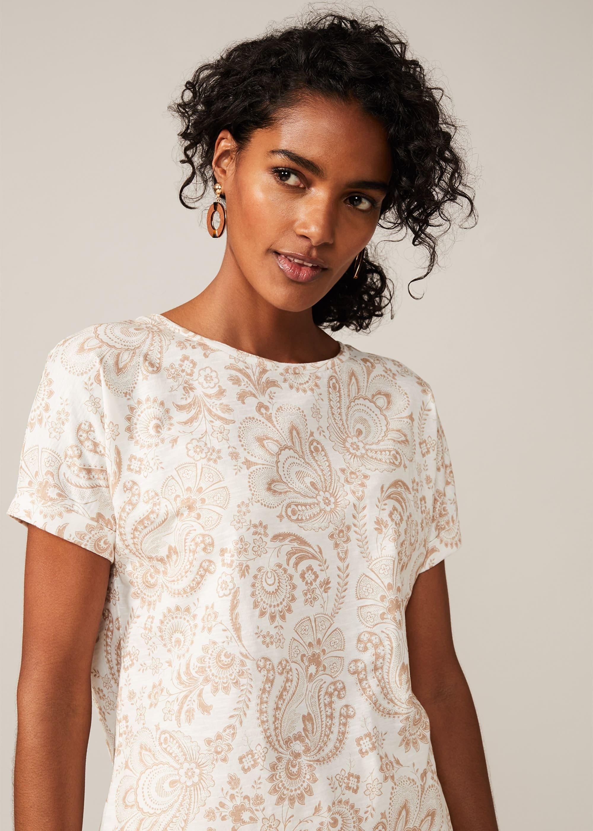 Hasina Paisley Print Scoop Top