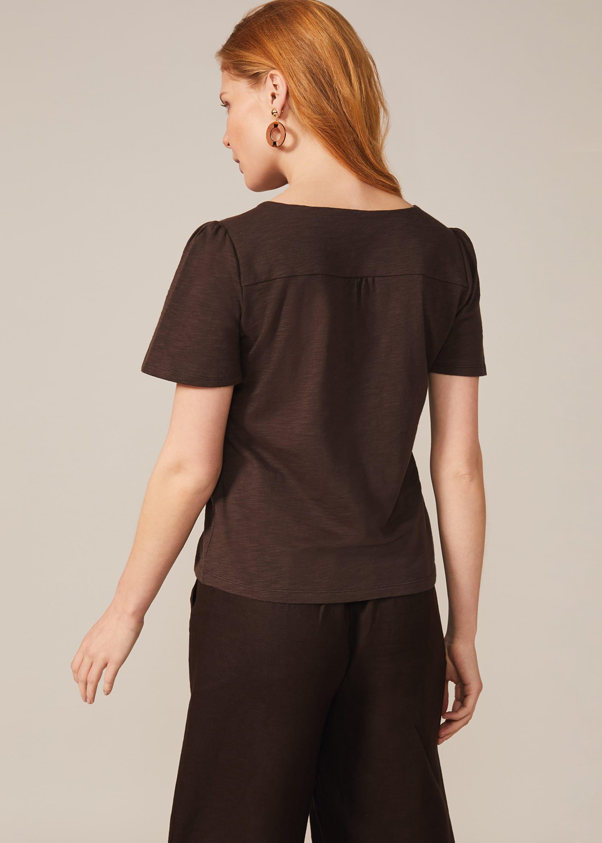 Lorena Button Front Fitted Top