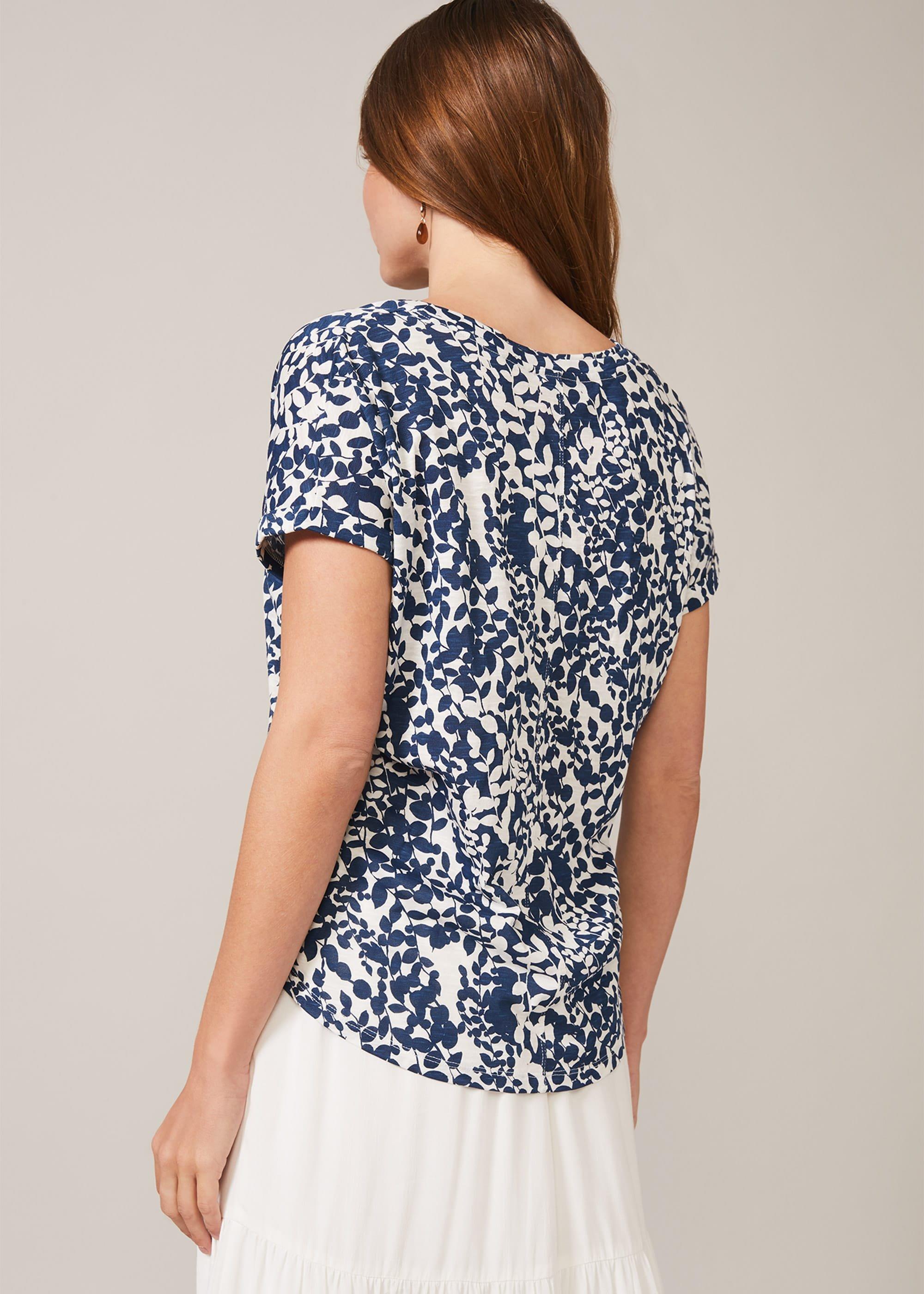 Winola Leaf Print Top