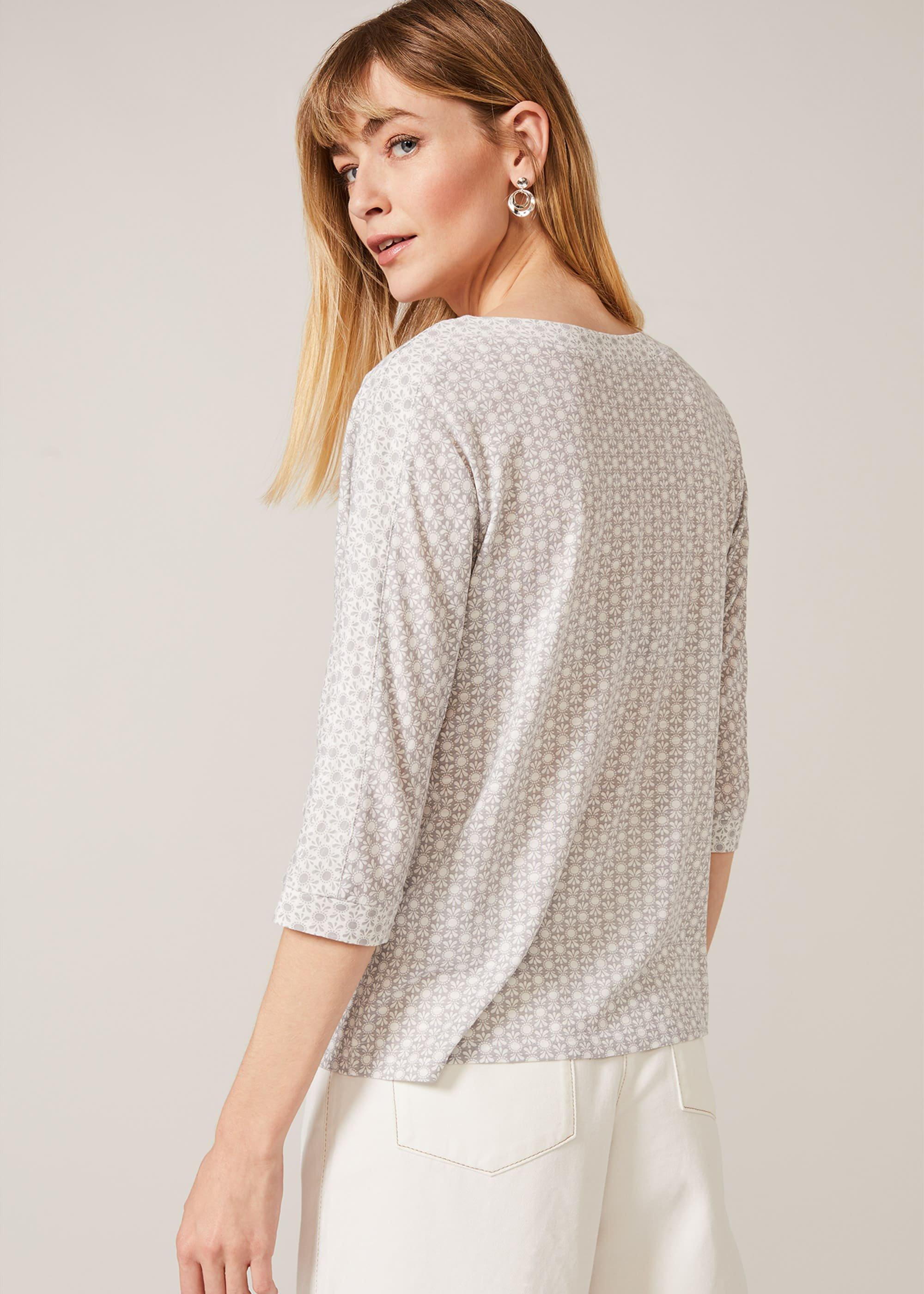 Florentine V-Neck Print Top
