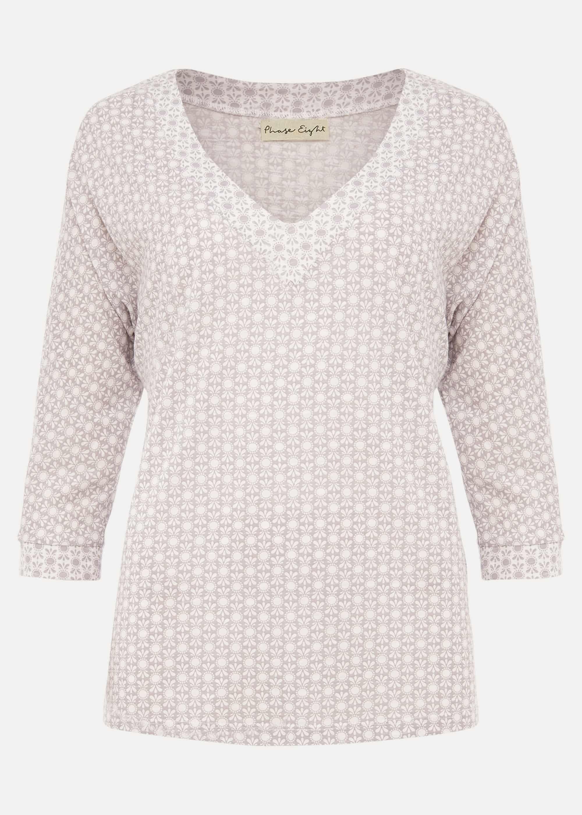 Florentine V-Neck Print Top