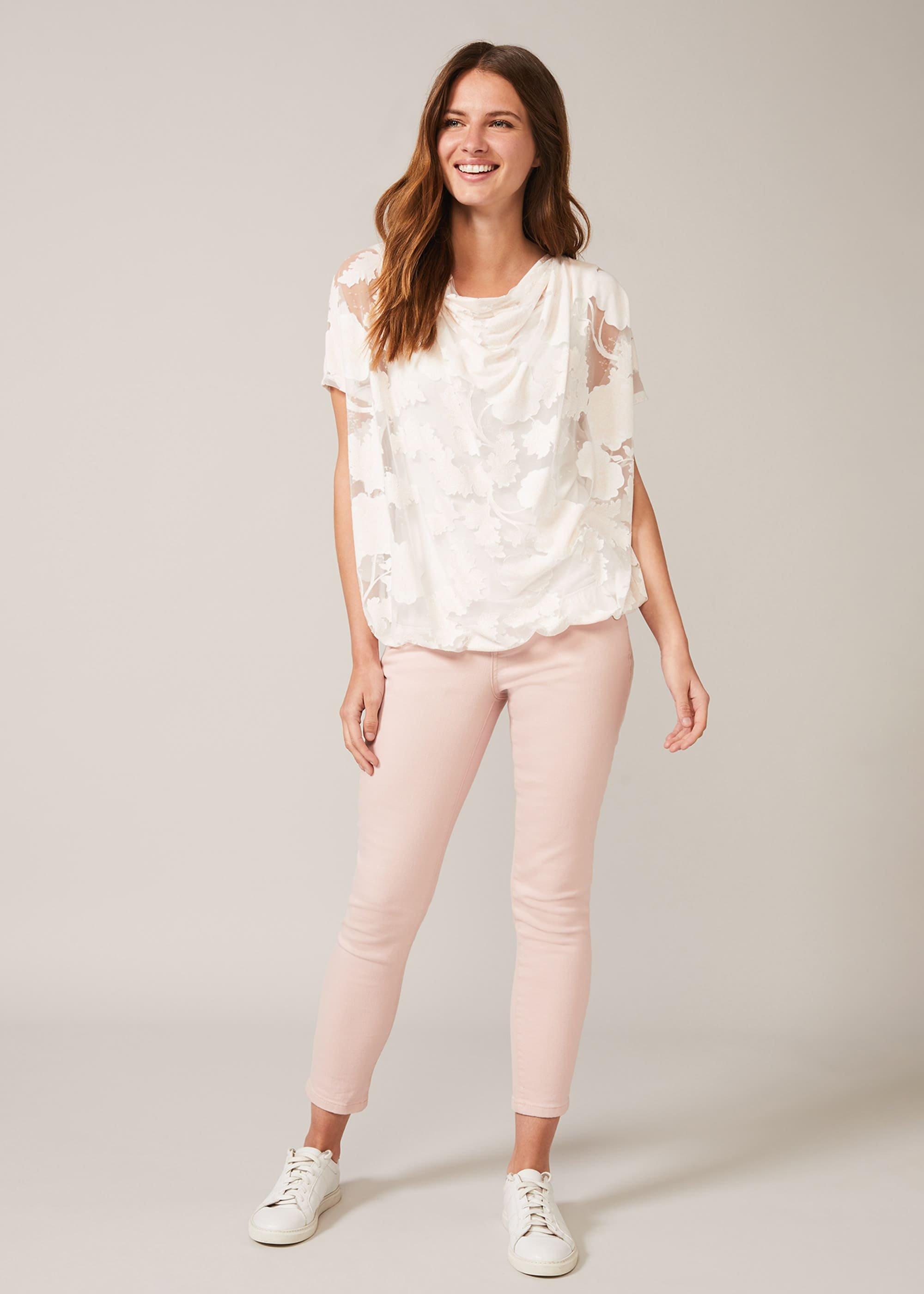 Sariah Cowl Neck Burnout Top