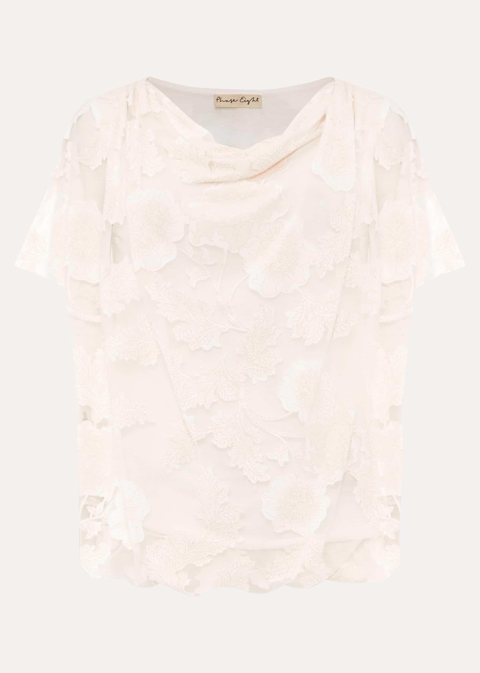 Sariah Cowl Neck Burnout Top