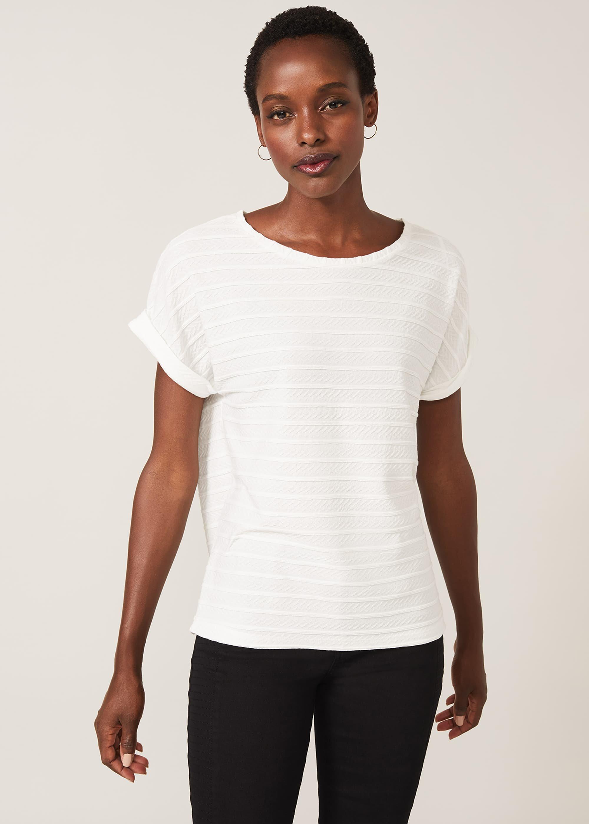 Renata Textured Scoop Neck Top