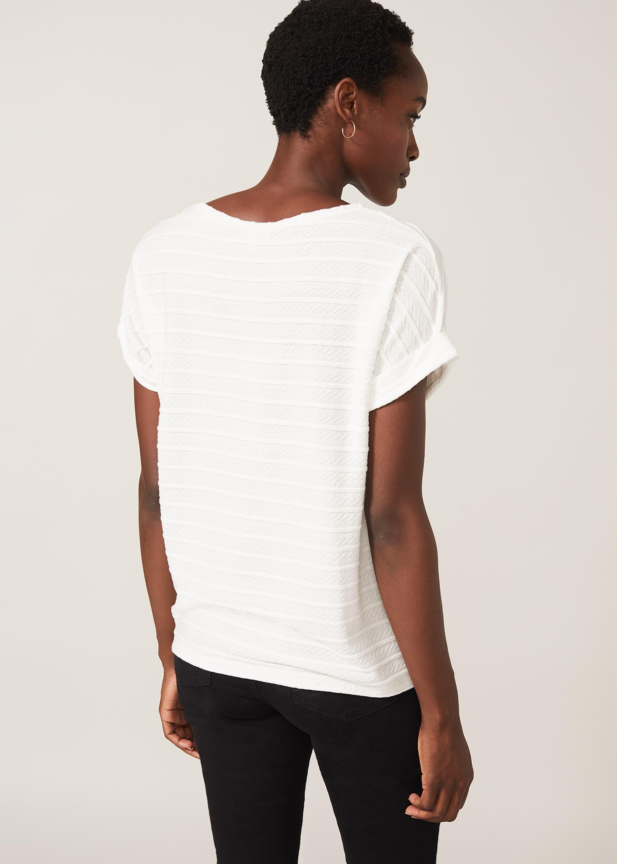 Renata Textured Scoop Neck Top