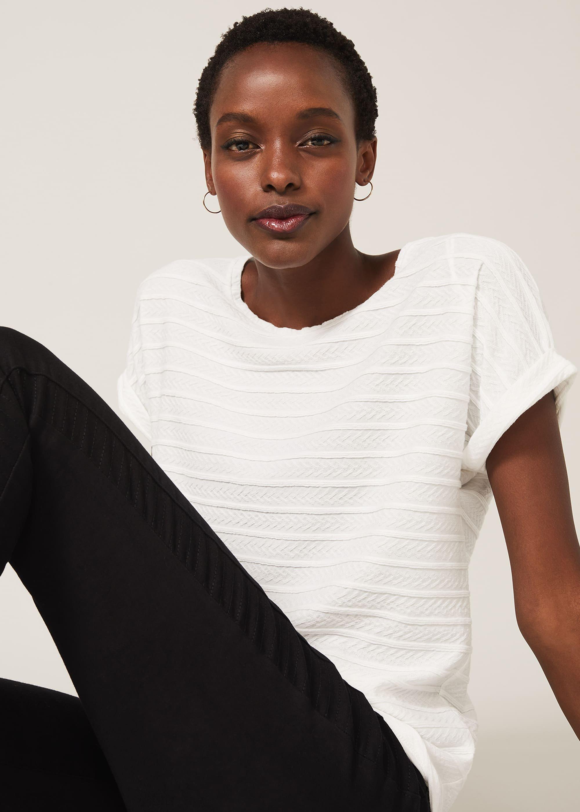 Renata Textured Scoop Neck Top