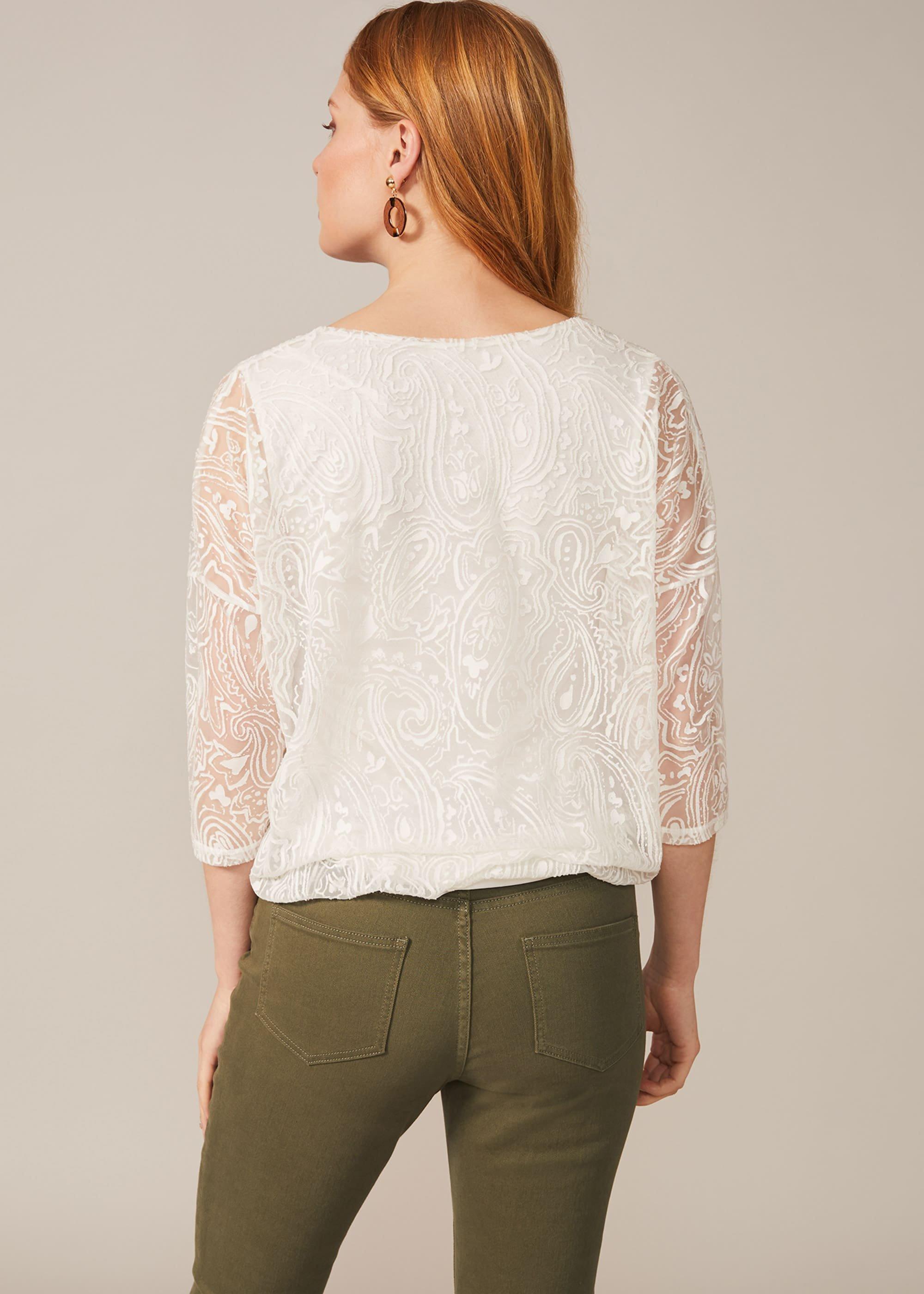 Cydney Paisley Burnout Top