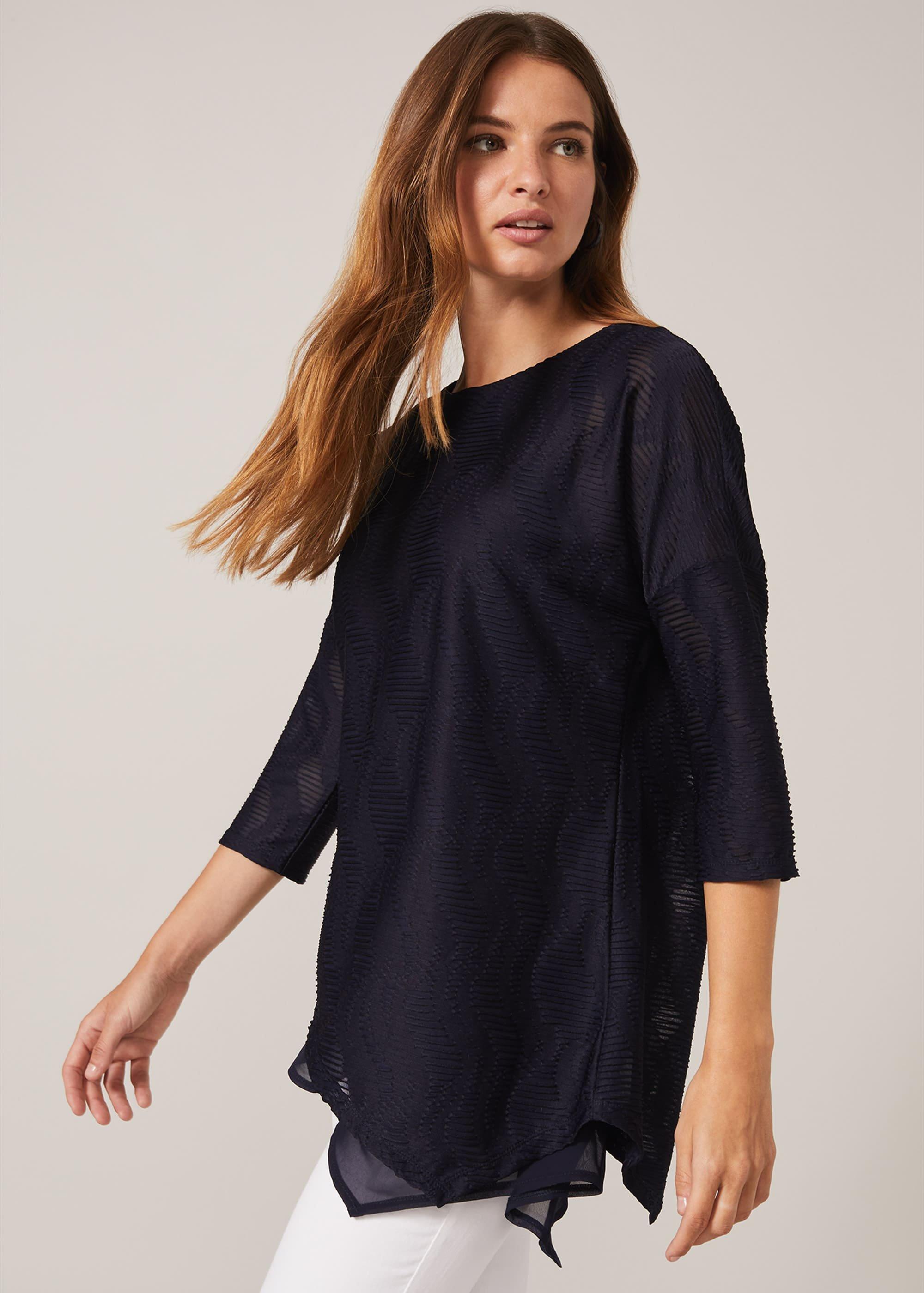 Maisha Textured Asymmetric Top