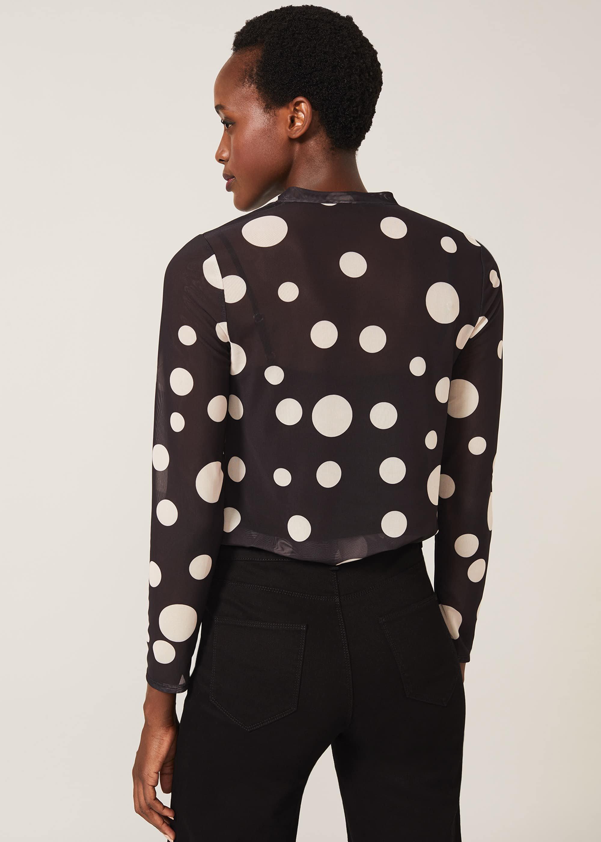 Vita Spot Mesh Print Top